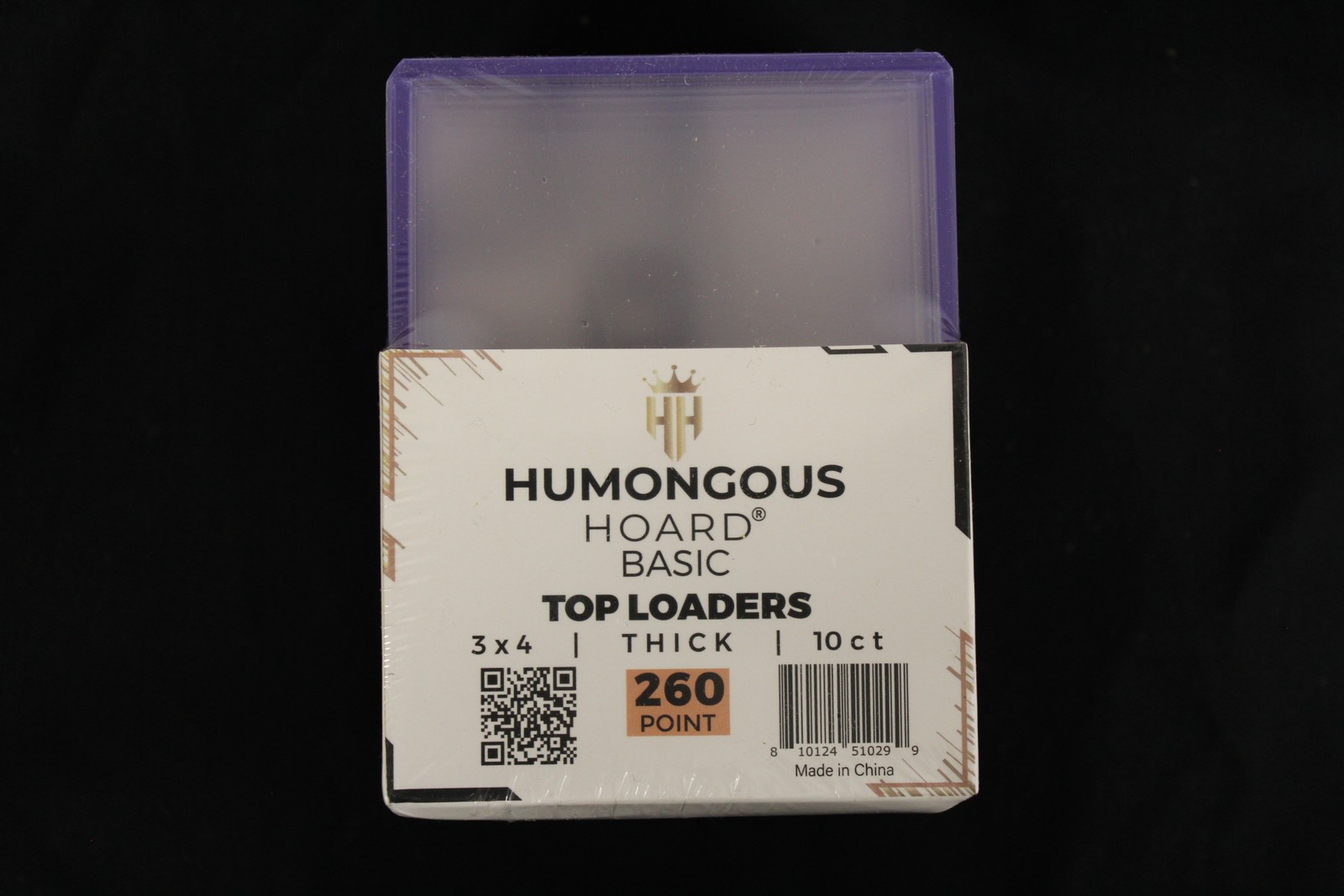 (10) Humongous Hoard 3″ x 4″ Basic 260Pt Thick Top Loaders Pack