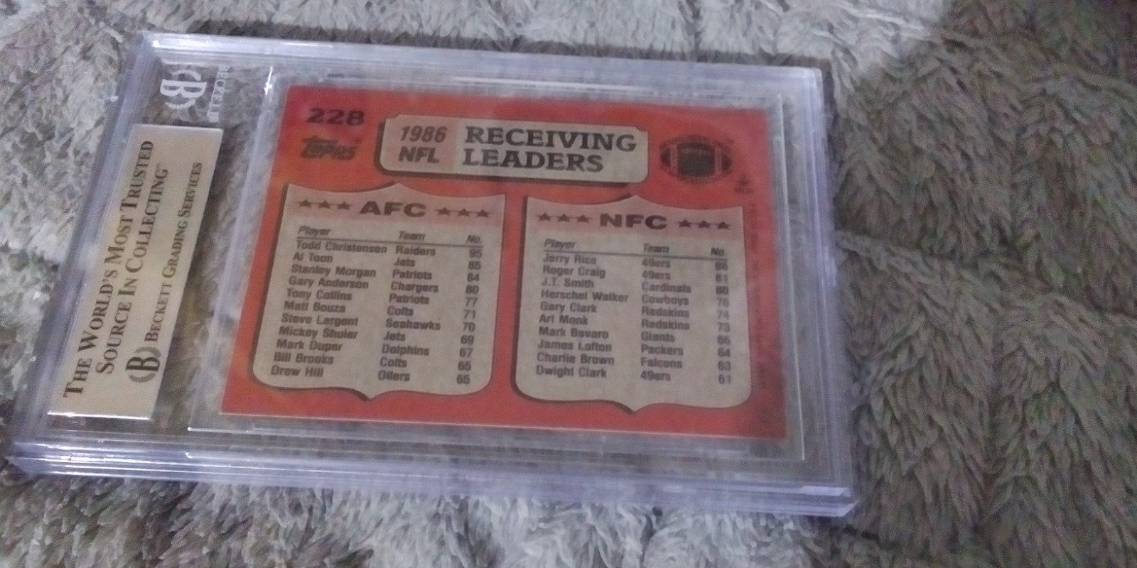 1987 Topps Jerry Rice AUTO #228 BGS Authebtic Signed