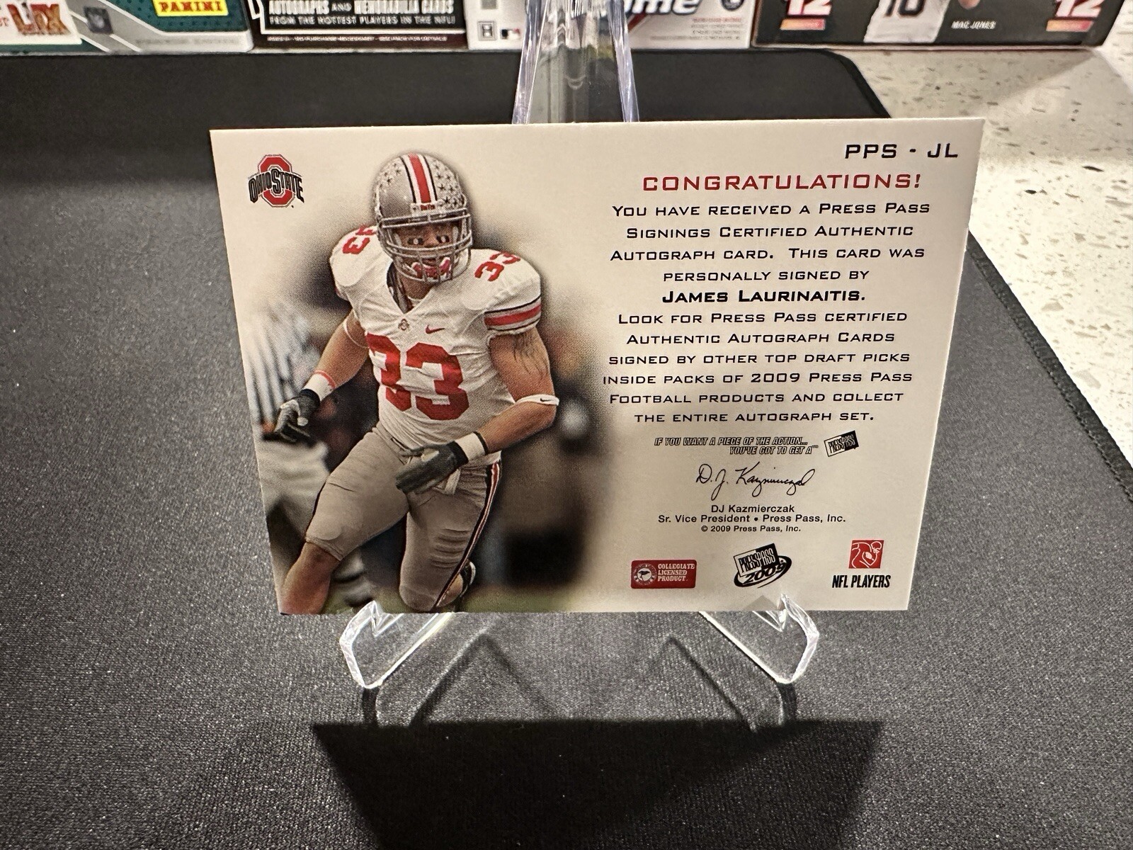 2009 Press Pass Autographs Bronze #PPS-JL James Laurinaitis 044A