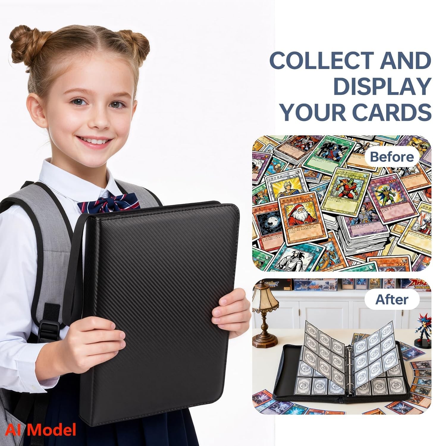 Trading Card Binder, Holds 720 Toploaders, 9 Pocket Top Loader Binders