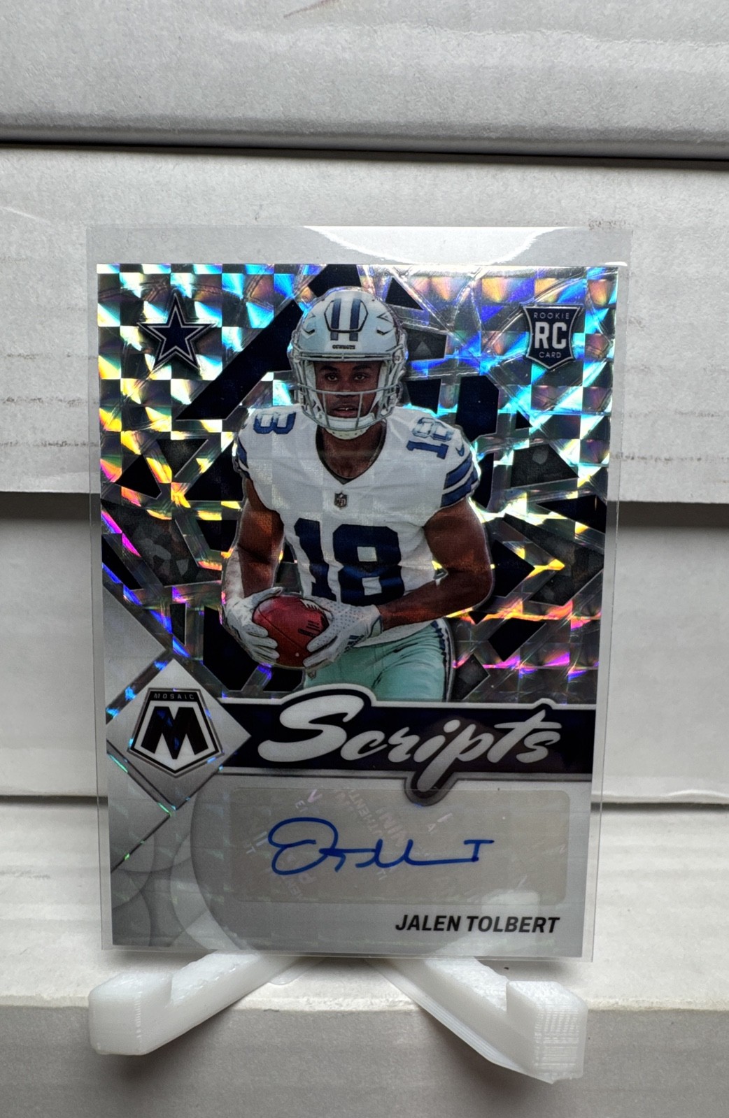 2022 Panini Mosaic – Rookie Scripts Jalen Tolbert #RS-JT (AU, RC)