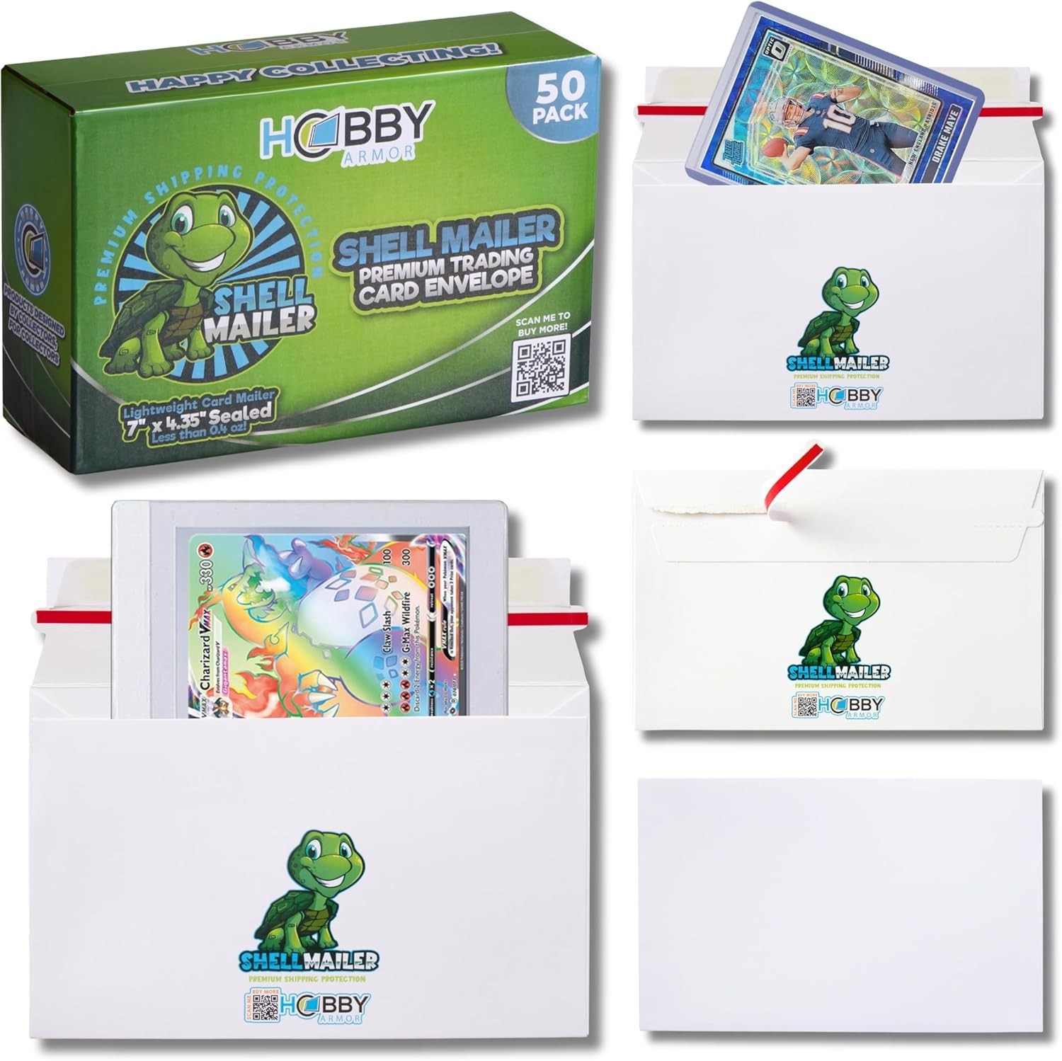 Everyday Mailing Trading Card Envelopes, 50 Pack Lightweight Cardboard Mailers