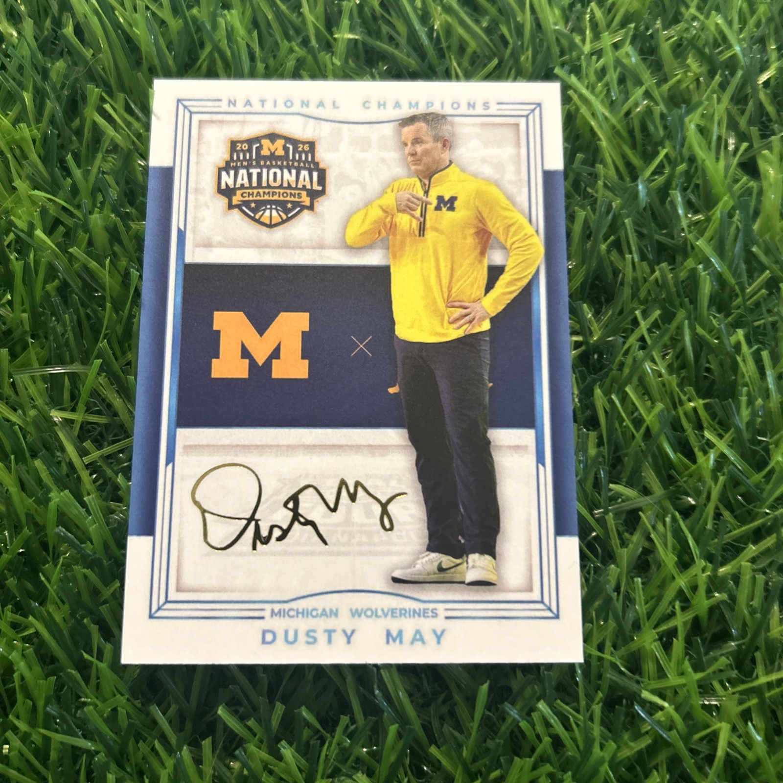Dusty May Card Holo Auto National Championship Michigan Wolverines 2026 SP B27