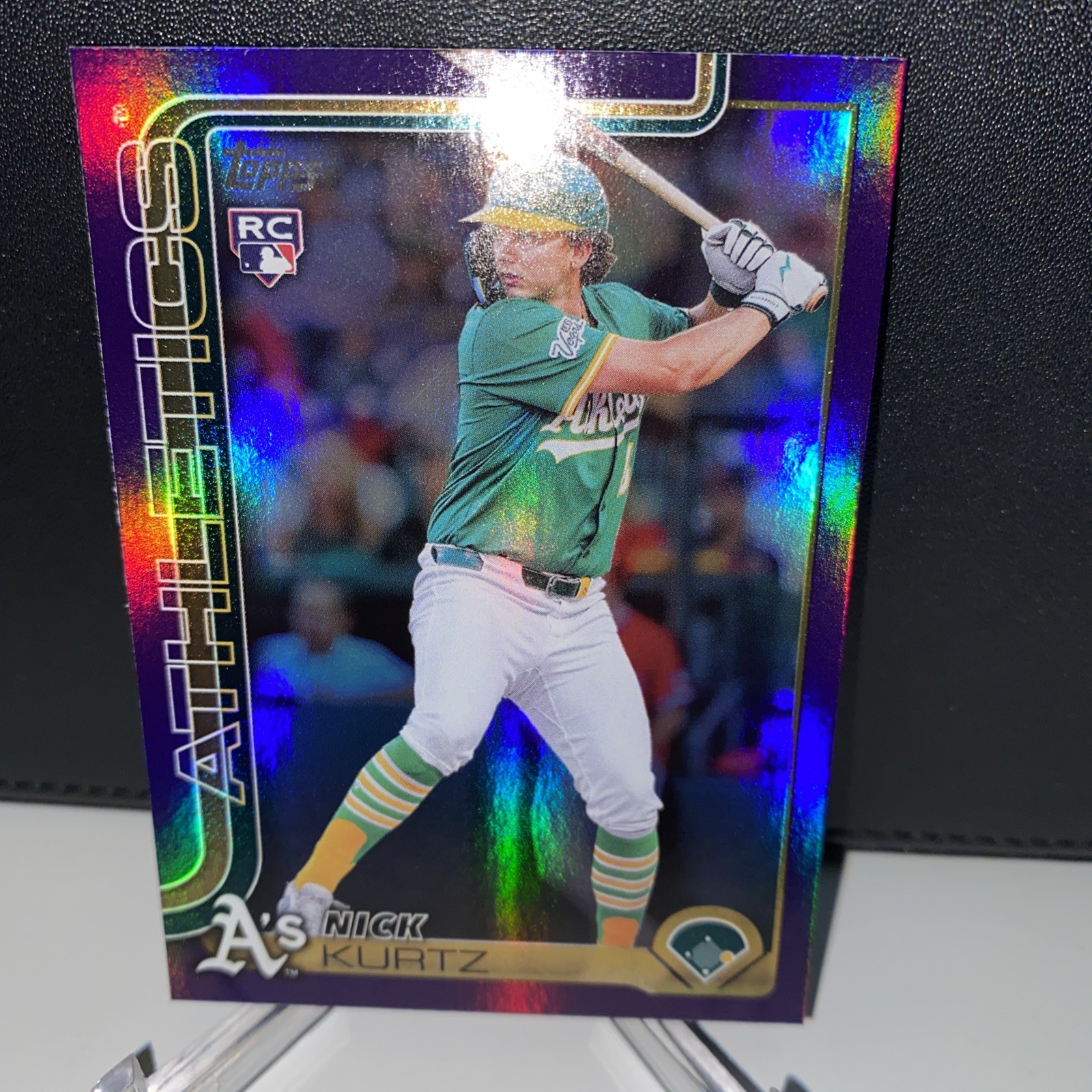 Nick Kurtz 2025 Topps Update Series #US201 Purple /250 RC Athletics