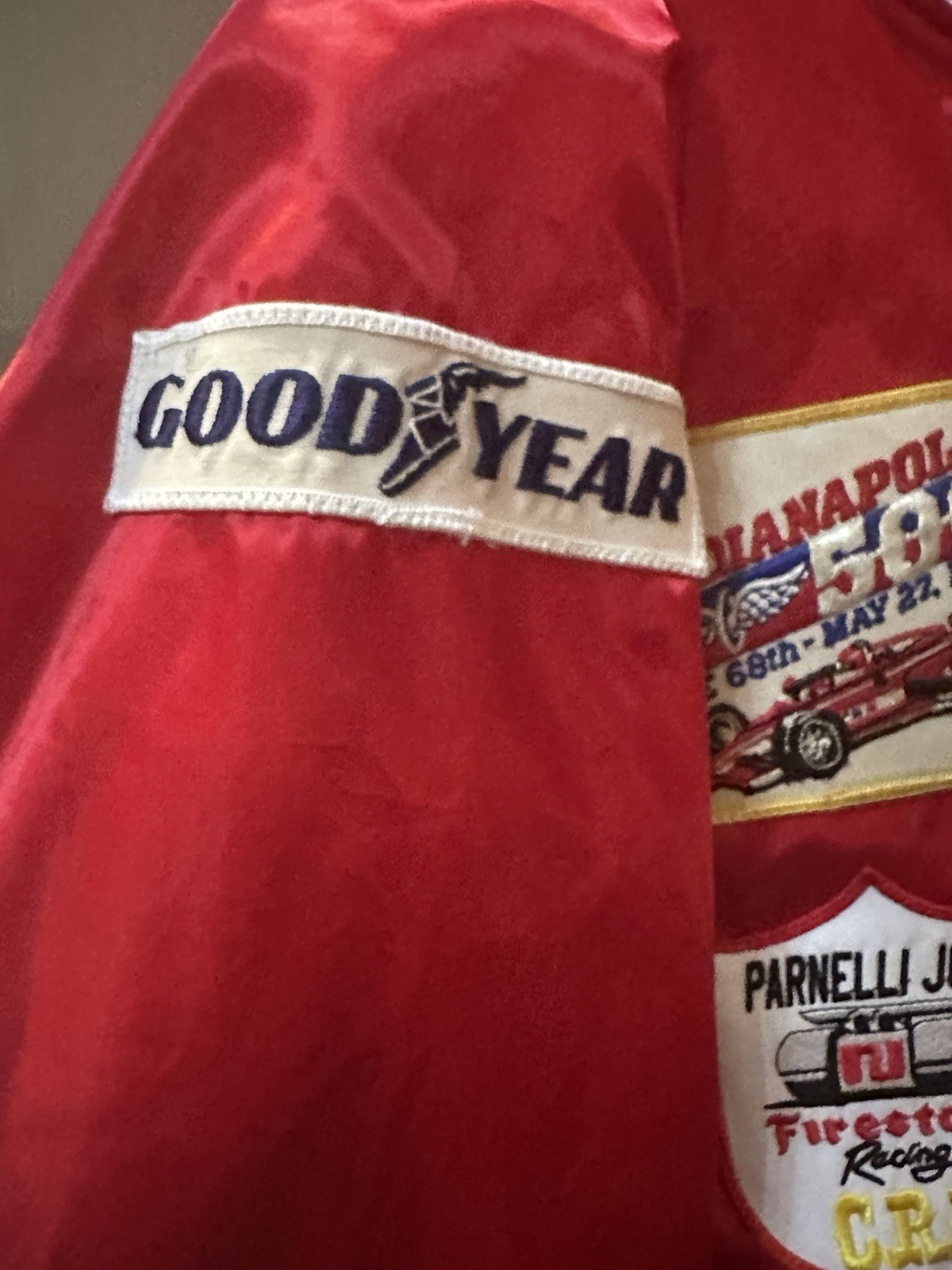 70s/80s Indianapolis 500 IMS Gift Shop Jacket Mens Large with Vintage Patches