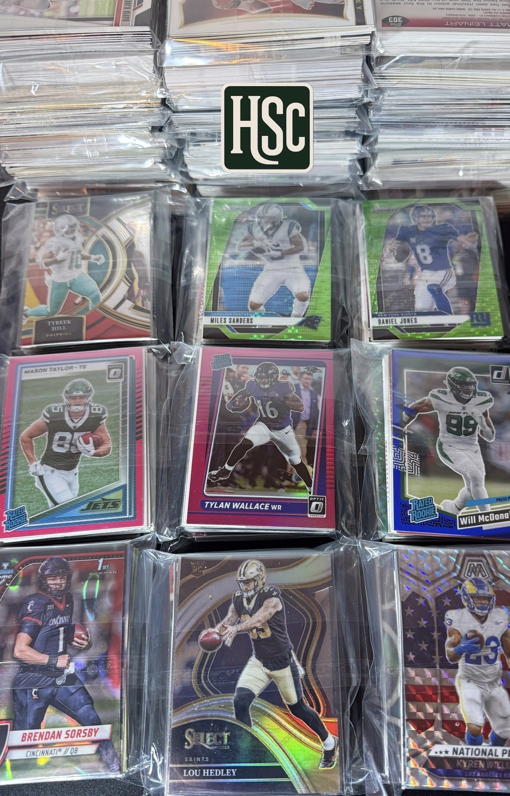 Football NFL – 400 Card Lot – Rookies, Parallels, Memorabilia, Autos, Numbered