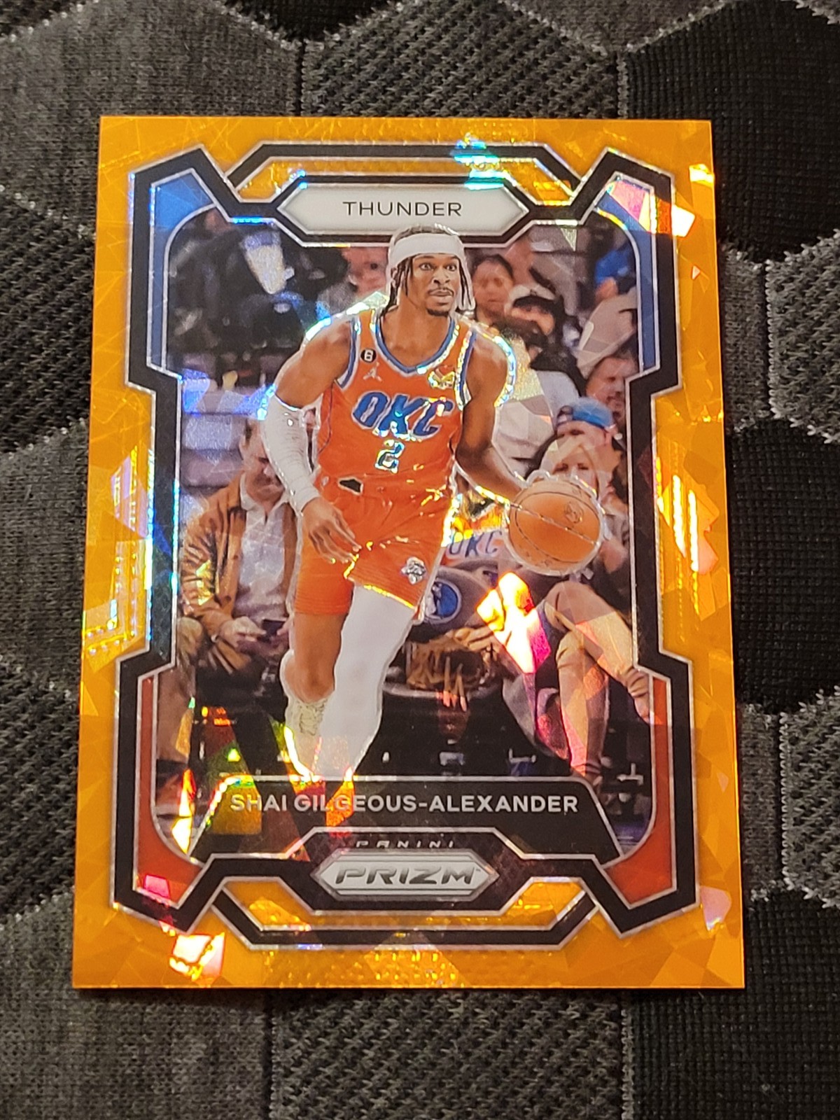 2023-24 Panini Prizm #85 Shai Gilgeous-Alexander Prizms Orange Ice