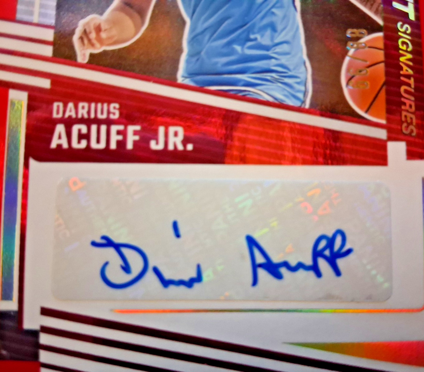 2025-26 Donruss Basketball NIL Significant Signatures Red Darius Acuff Jr #88/99