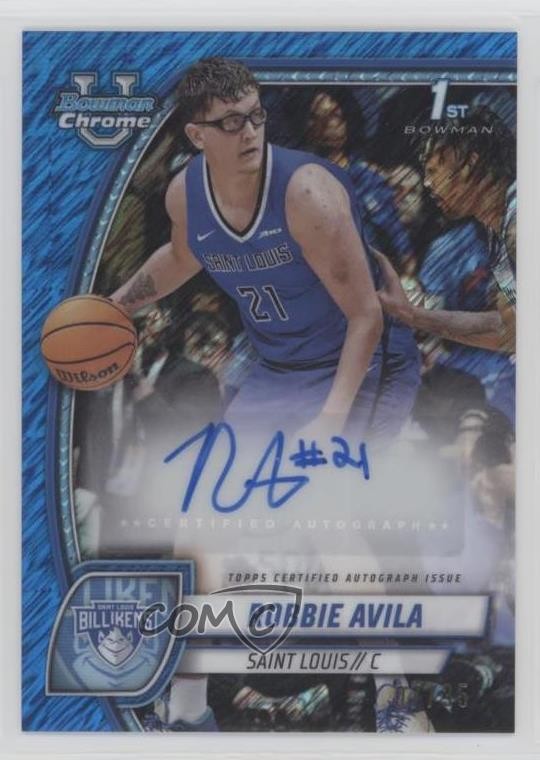 2024-25 Bowman U Chrome Blue Shimmer Refractor /35 Robbie Avila #61 Auto 1bj7