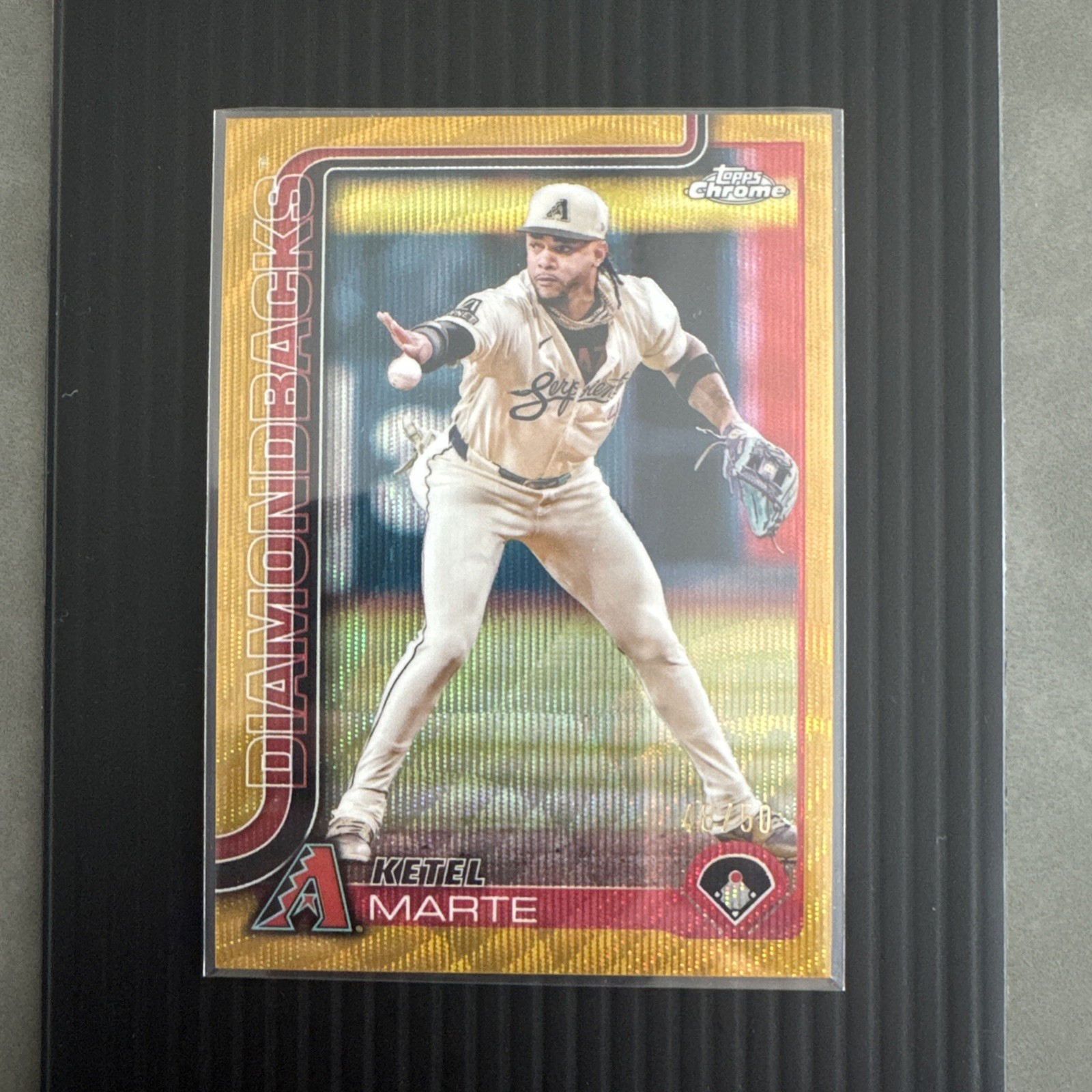Ketel Marte Gold Wave Refractor /50 2025 Topps Chrome Diamondbacks