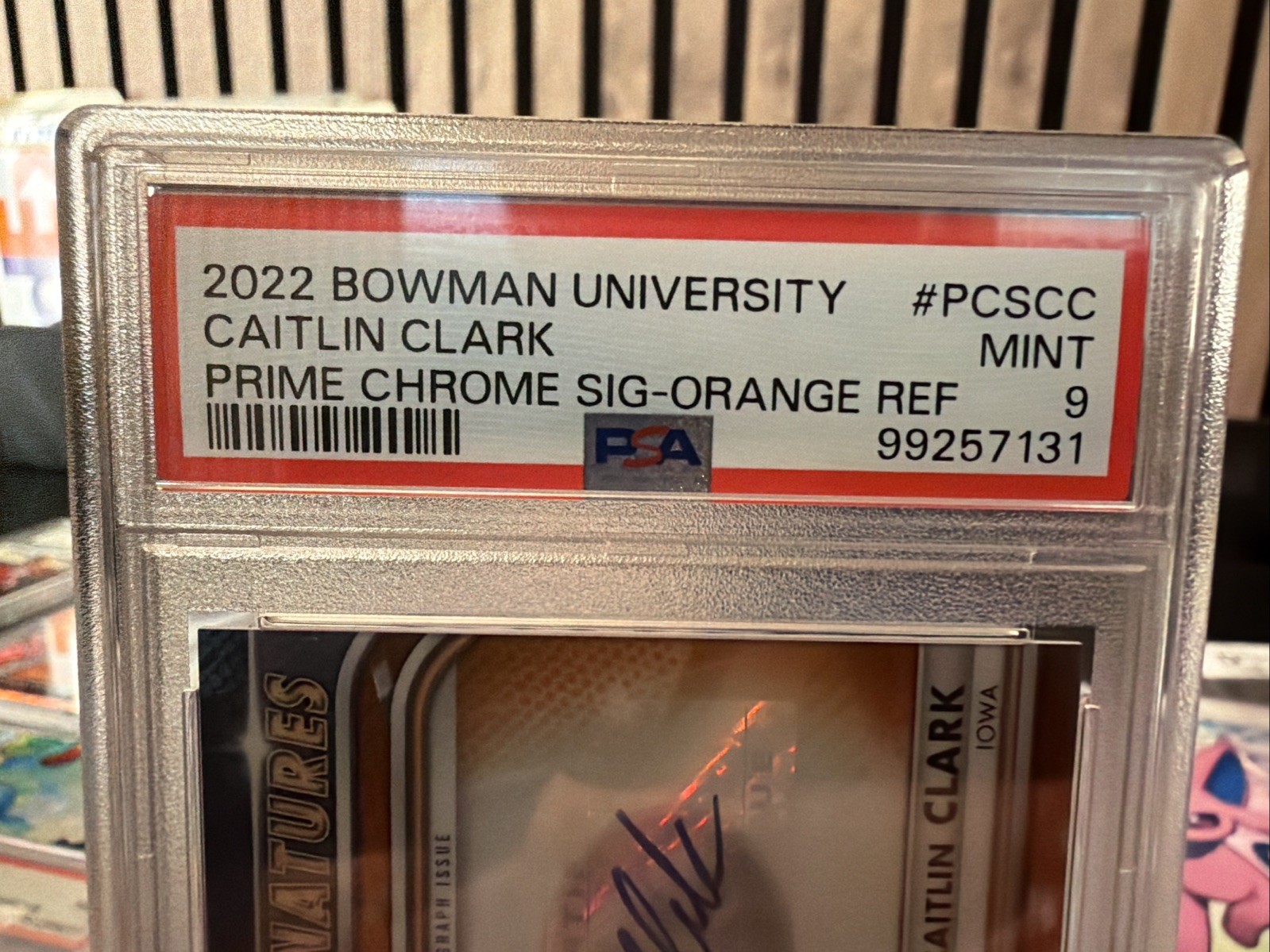 2022-23 Bowman University Chrome – Prime Chrome Signatures Caitlin Clark 20/25