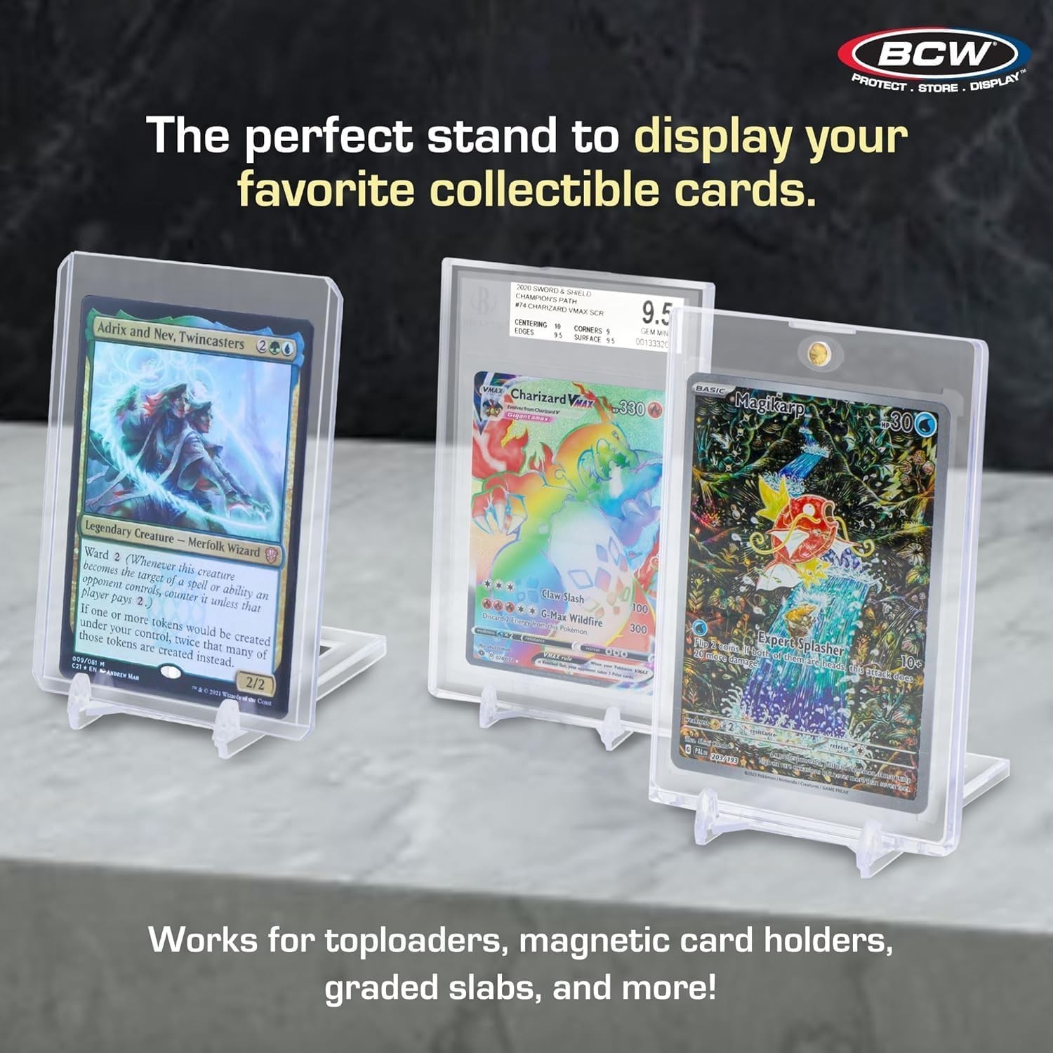 🚀 1 Piece x CW 2-Piece Clear Arcylic Card Display Stand Sports Card