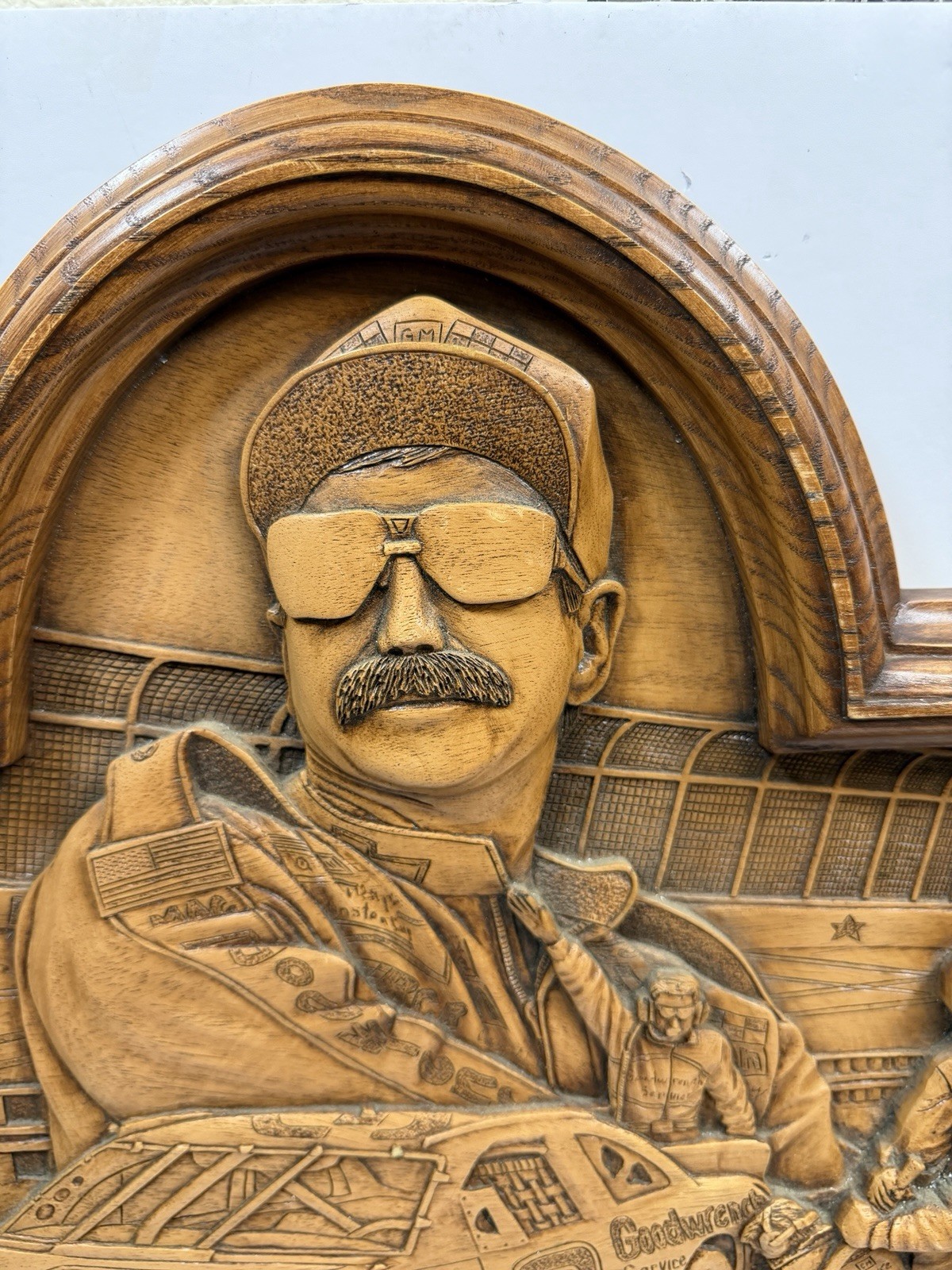 DALE EARNHARDT #3 RESIN 3D WOOD CARVING PLAQUE KIM MURRAY Hanging Picture