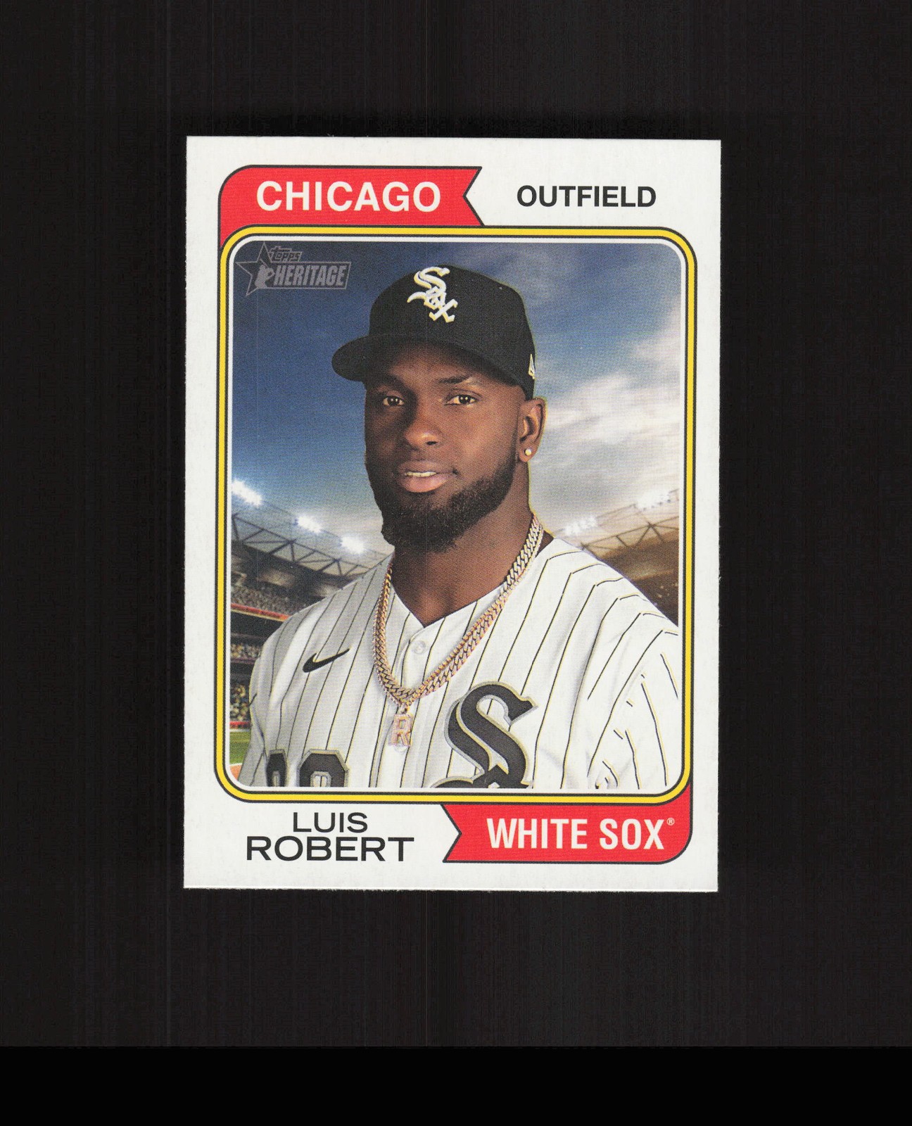 2023 Topps Heritage #9 Luis Robert Baseball Card Chicago White Sox