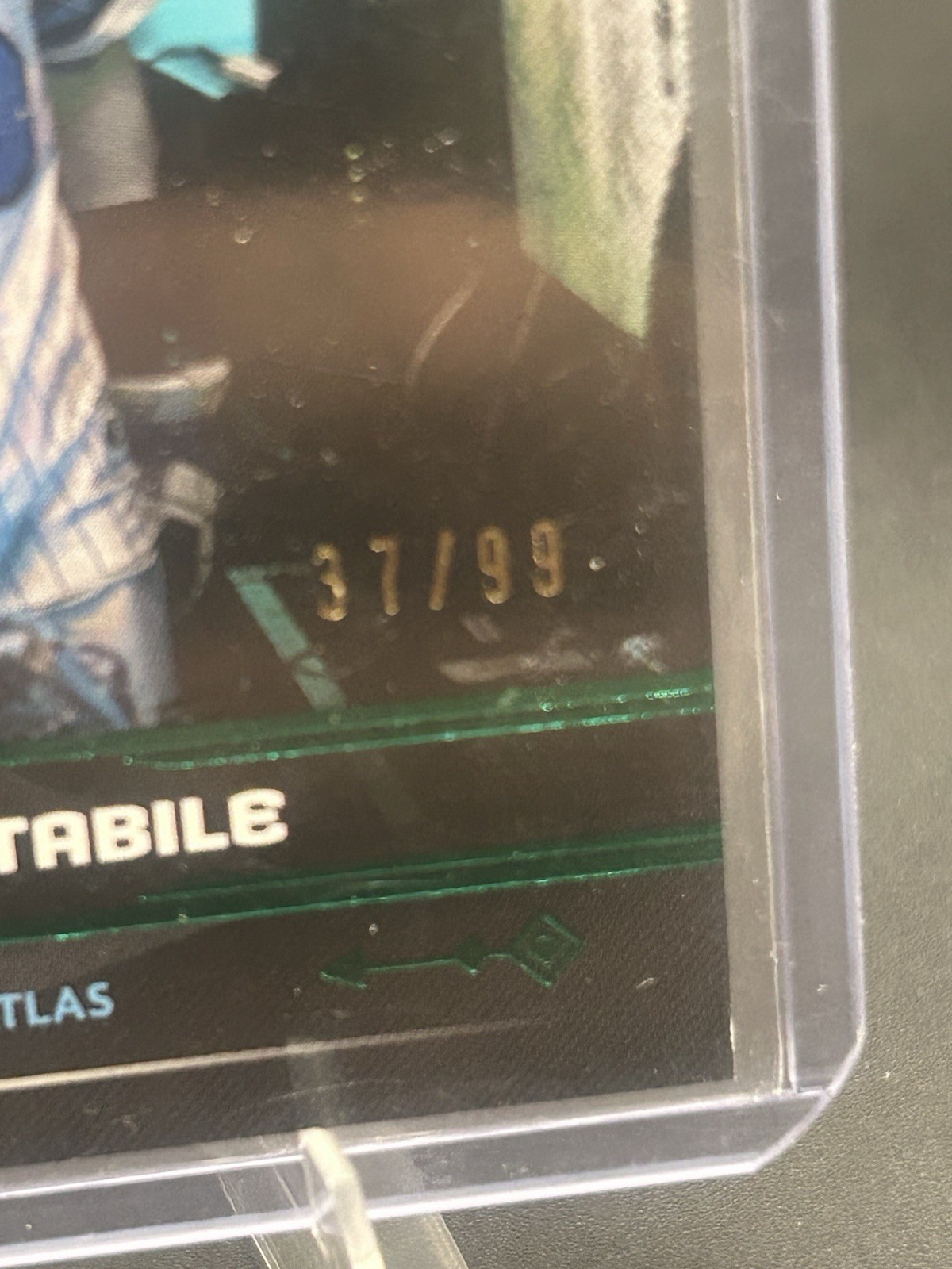 Bryan Costabile 2025 PLL Premier Lacrosse League Fieldside Green Foil /99 Atlas