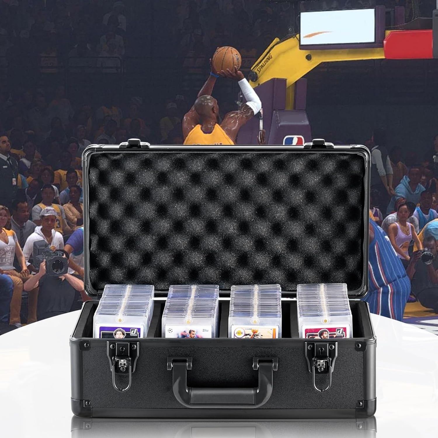 Professional Graded Card Carrying Case – 96 Slots, Key Lock, Durable Design