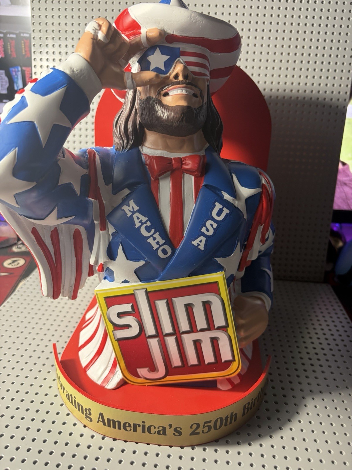 MACHO MAN RANDY SAVAGE SLIM JIM COLLECTOR DISPLAY 2026 AMERICA’S BIRTHDAY