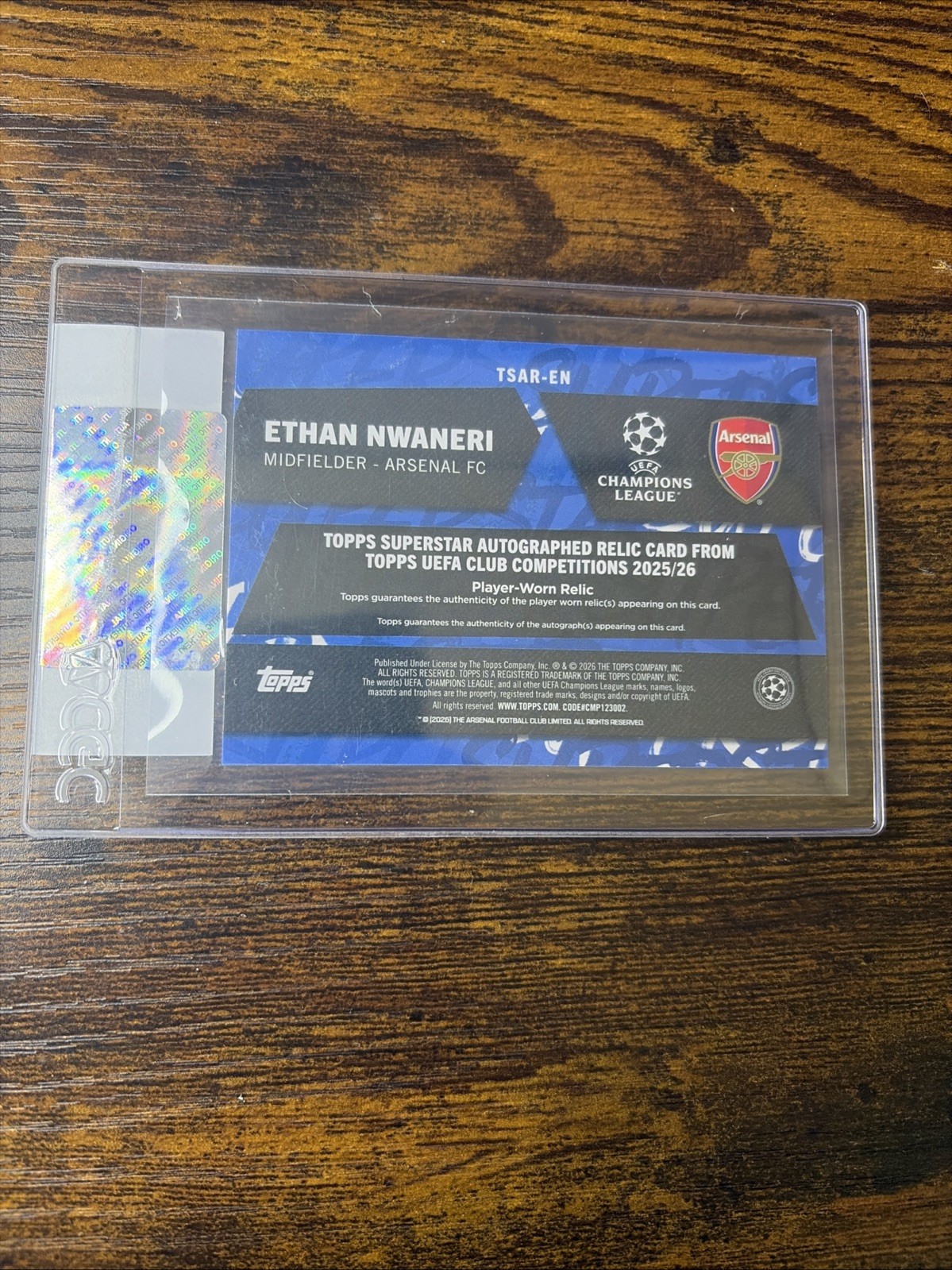 2025-26 Topps UCC Flagship Ethan Nwaneri Patch Auto /25