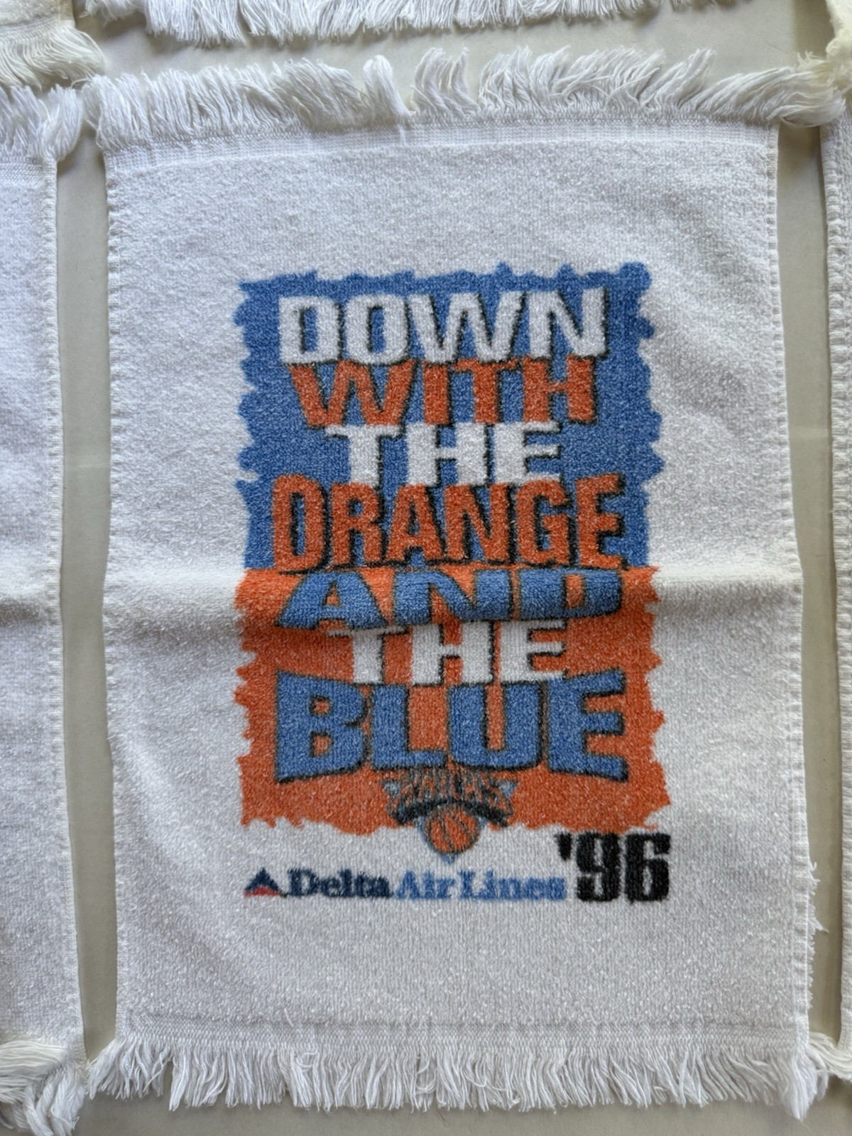 New York Knicks rally towels from 1990-1991, 1992, and 1996 — 7 in total