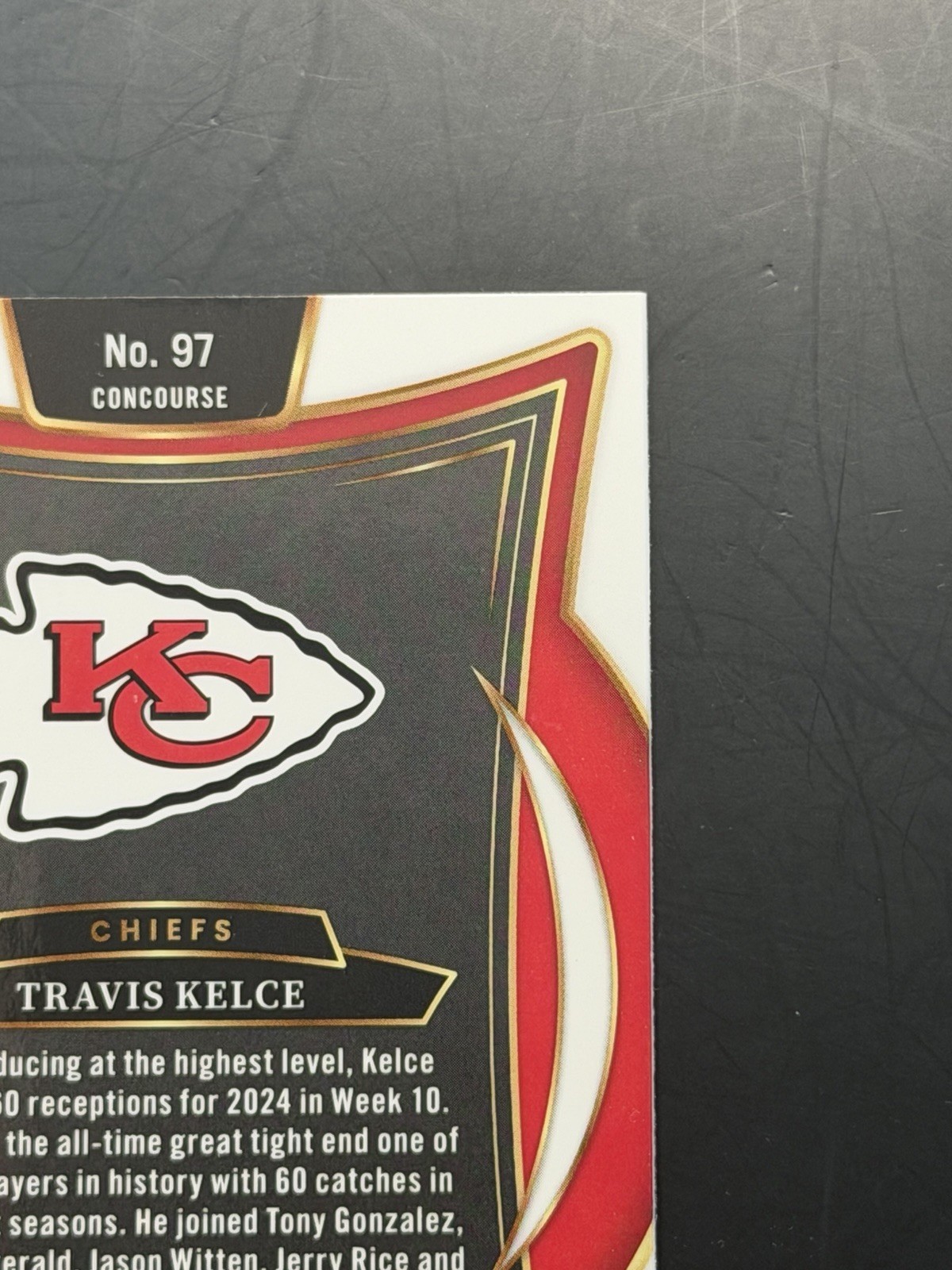 Travis Kelce 2024 Select Concourse Zebra Shock Prizm Kansas City Chiefs #97 SSP