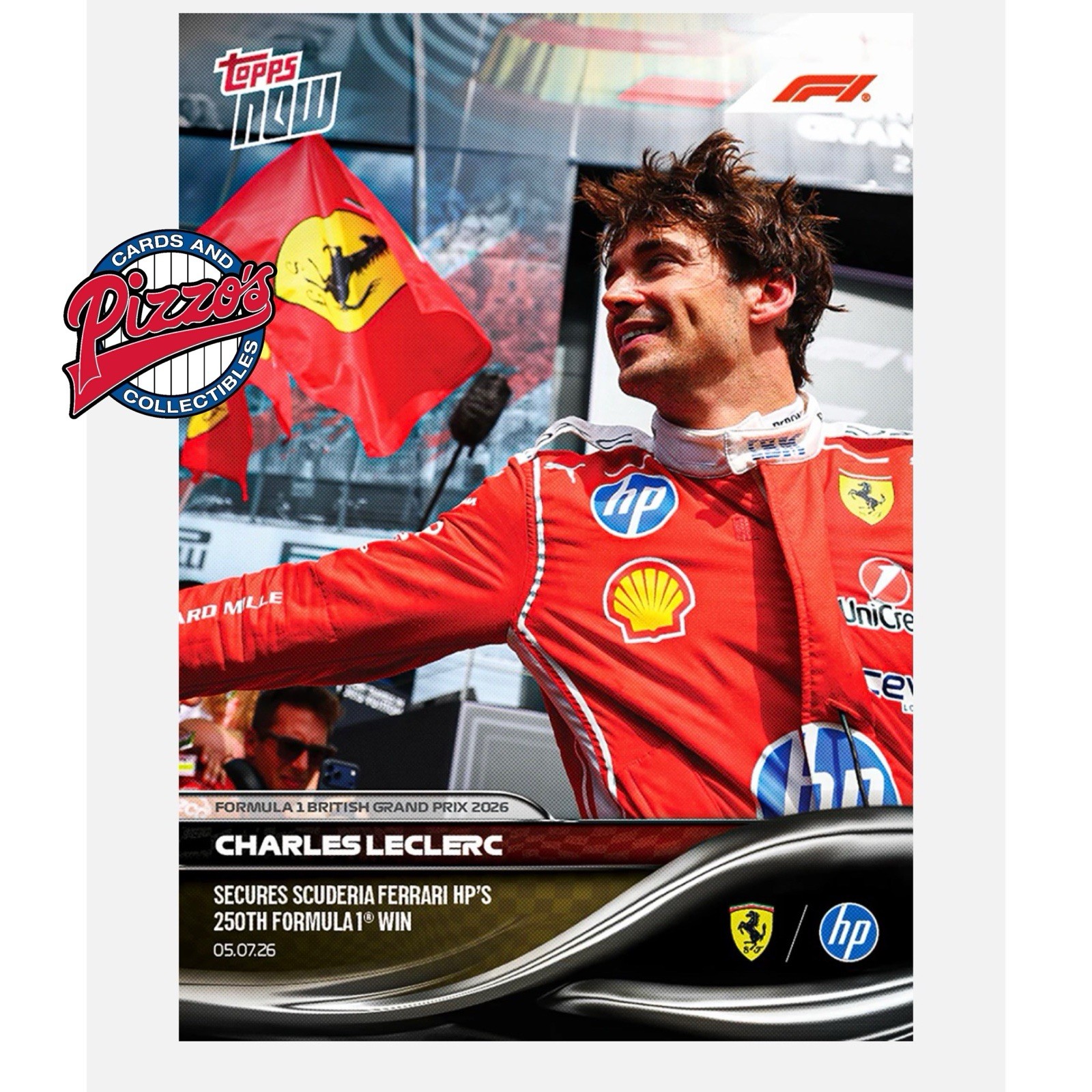 Charles Leclerc Ferrari’s 250th F1 Win 2026 Formula 1 Topps NOW Card 44 Presale