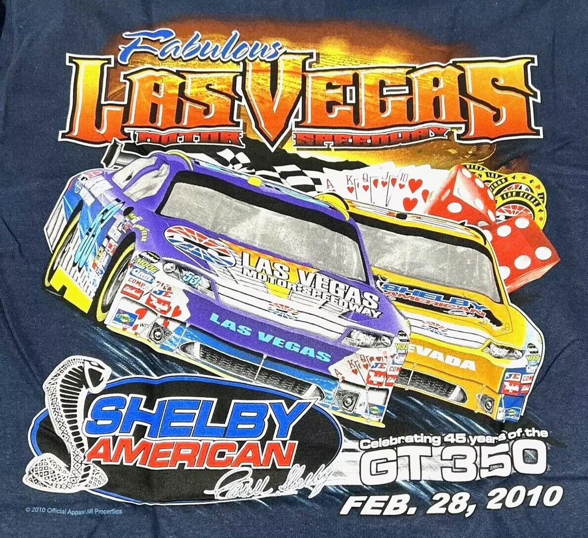 Vintage NASCAR Racing Shirts Las Vegas (Old Venders Stock) (4-Pack) (Size Large)