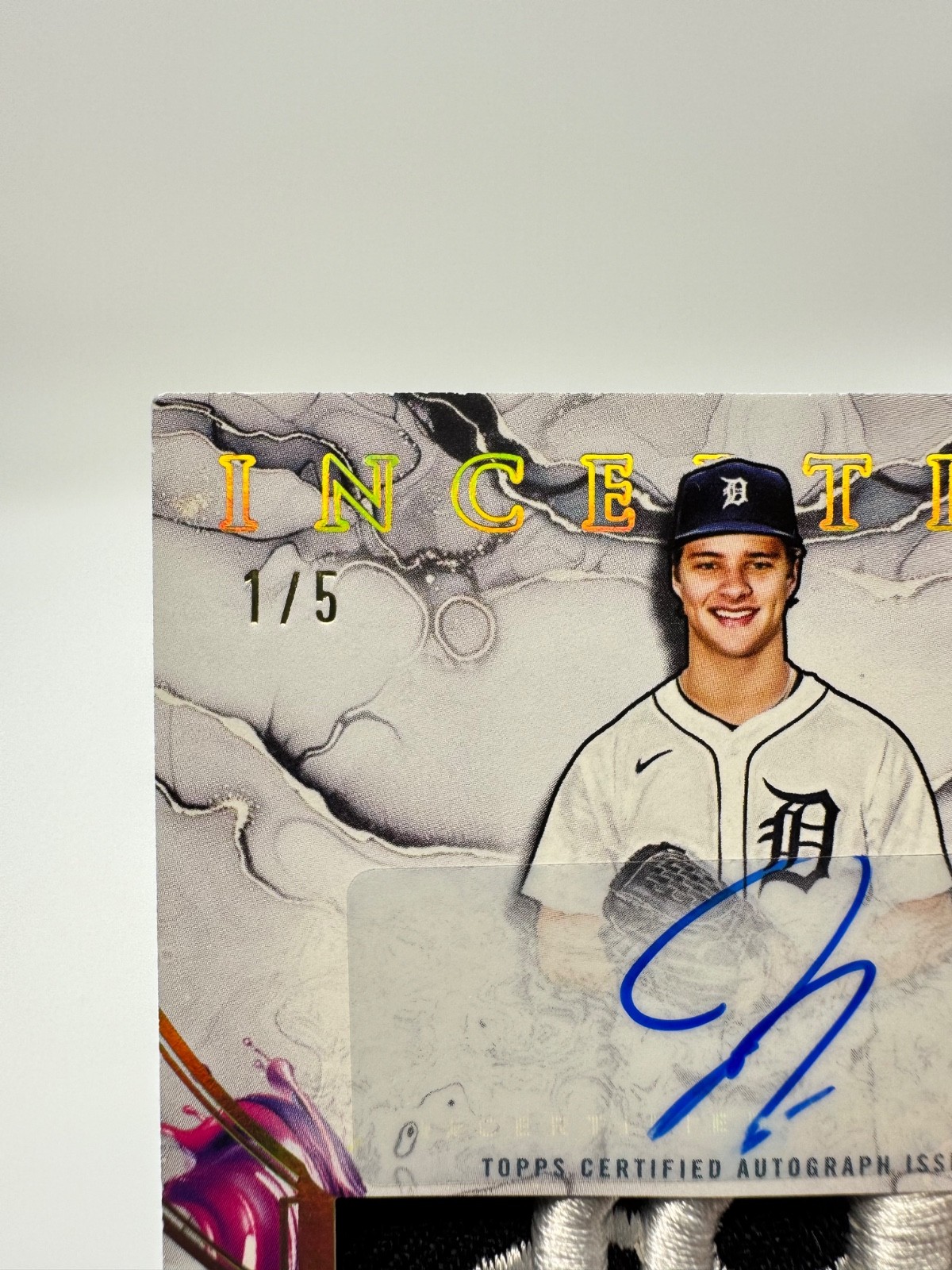 2025 Topps Inception Baseball Jackson Jobe Jumbo Relic Hat Auto 1/5 RC Tigers 🔥