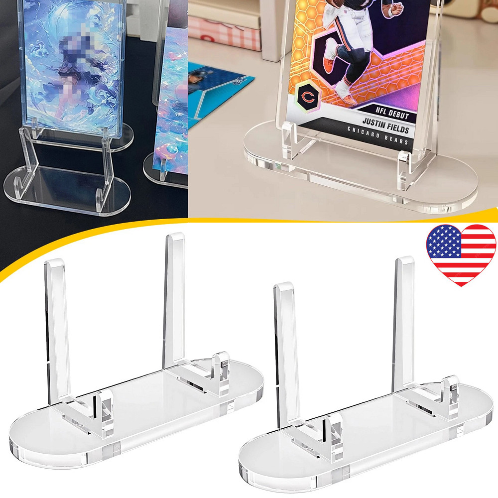 5PCS Clear Acrylic Trading Card Display Stands Graded Sports Card Display Holder