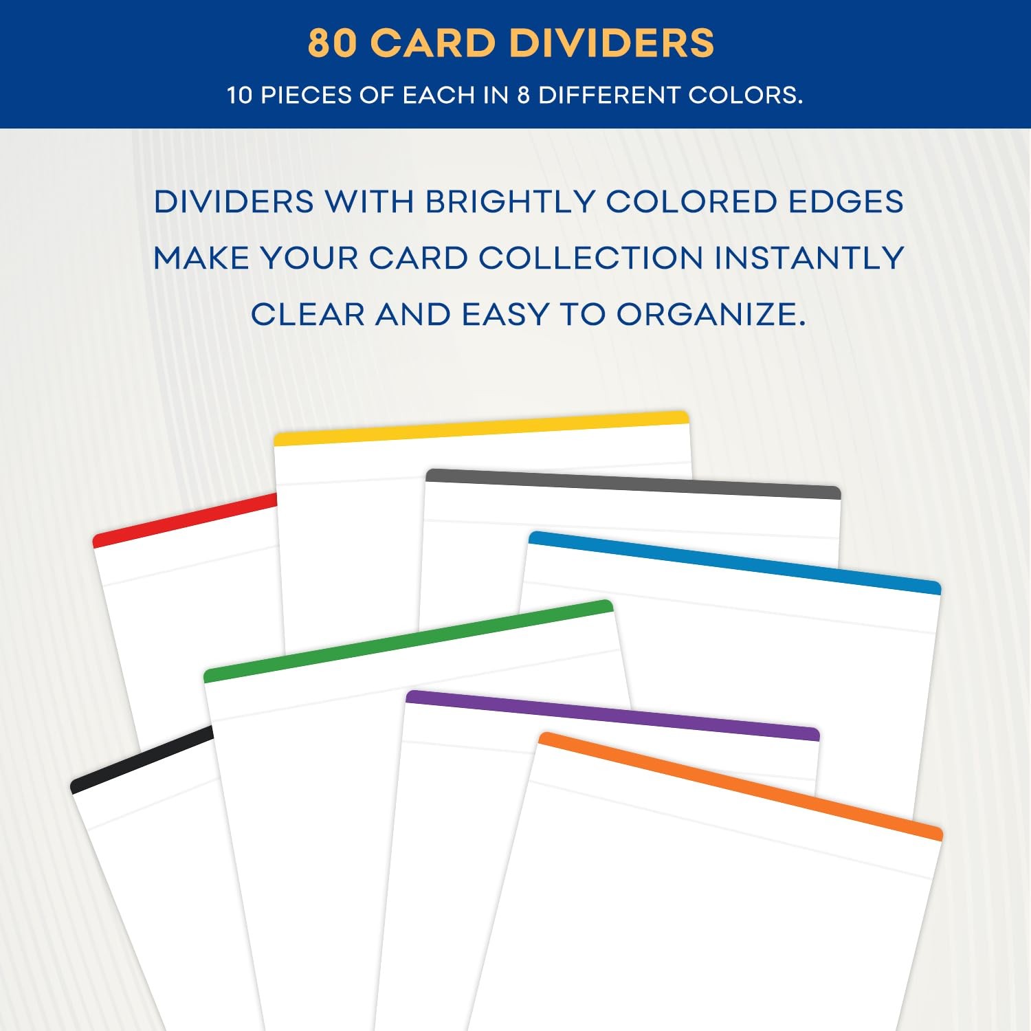 Trading Card Dividers, Multicolor Paper Card Dividers for MTG, TCG, Sports Card
