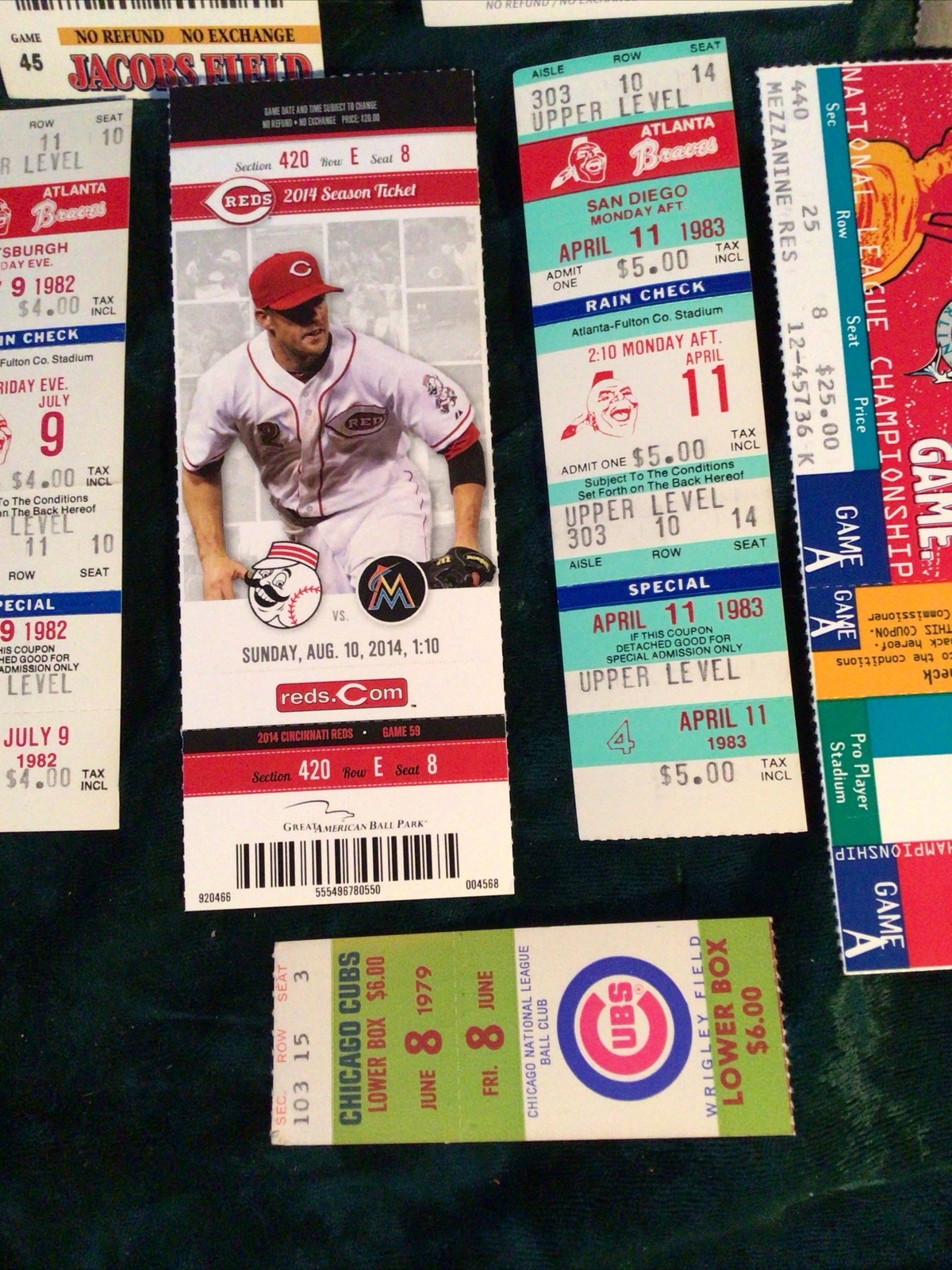 Lot of 9 MLB Homerun Tickets – HOFers, vintage – Read