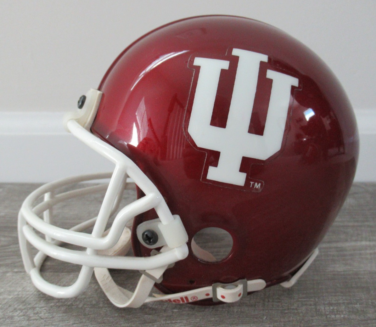 Indiana Hoosiers Riddell Mini Football Helmet NCAA College QB Facemask 3 5/8 Red