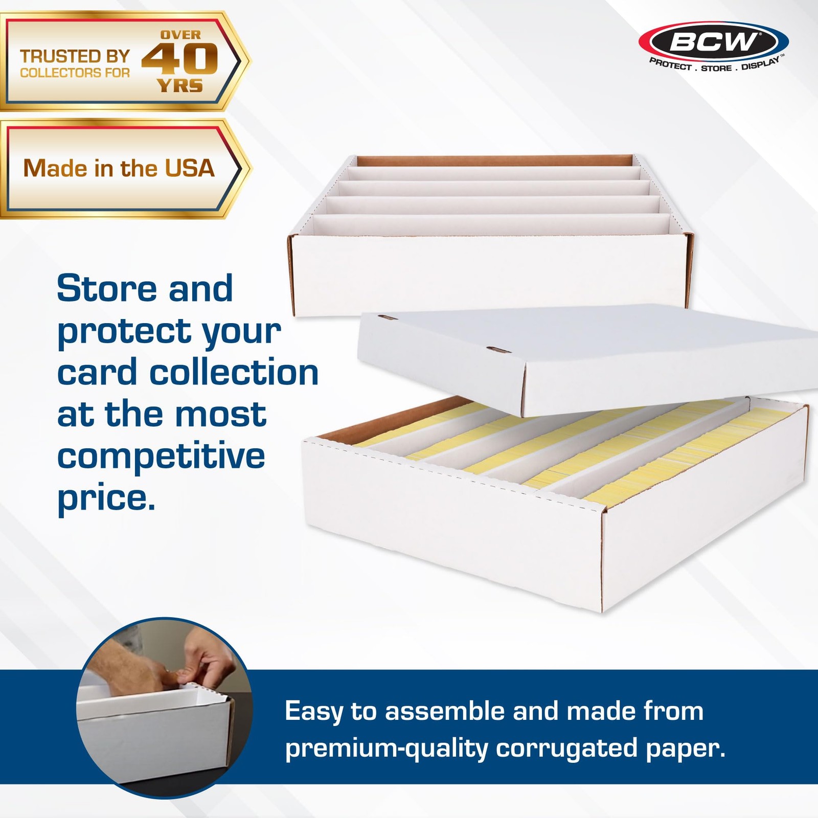 BCW Super Monster 5 Row Trading Card Storage Box – 5ct | Holds 5000 Standard …