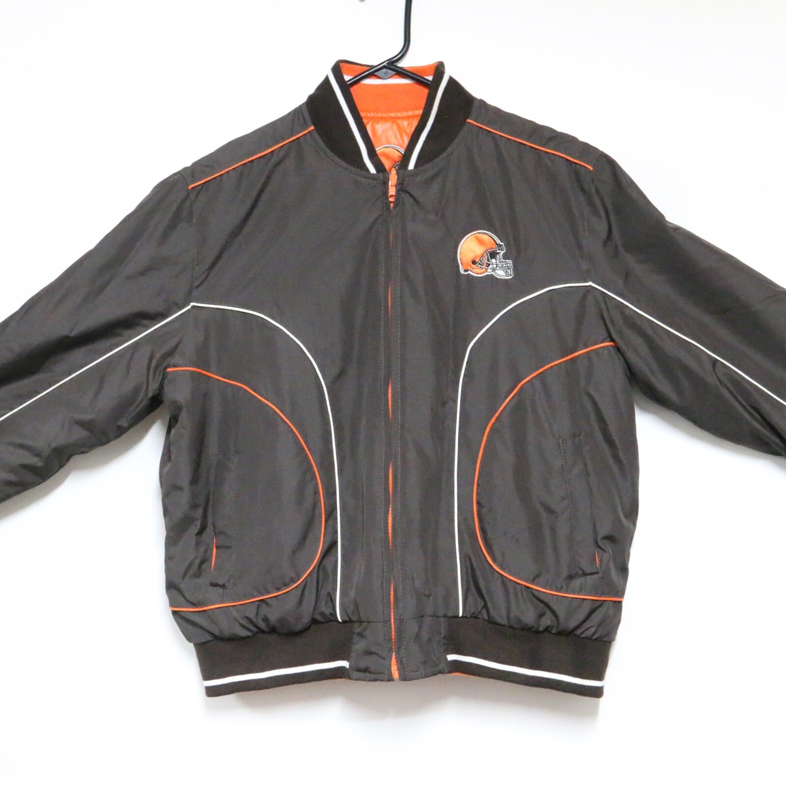 VTG G-III NFL Cleveland Browns Full Zip Reversible Quilted Jacket Womens XL