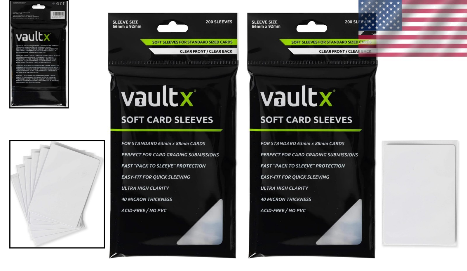 Soft Card Sleeves 400pcs – Sports & Trading Card Protection
