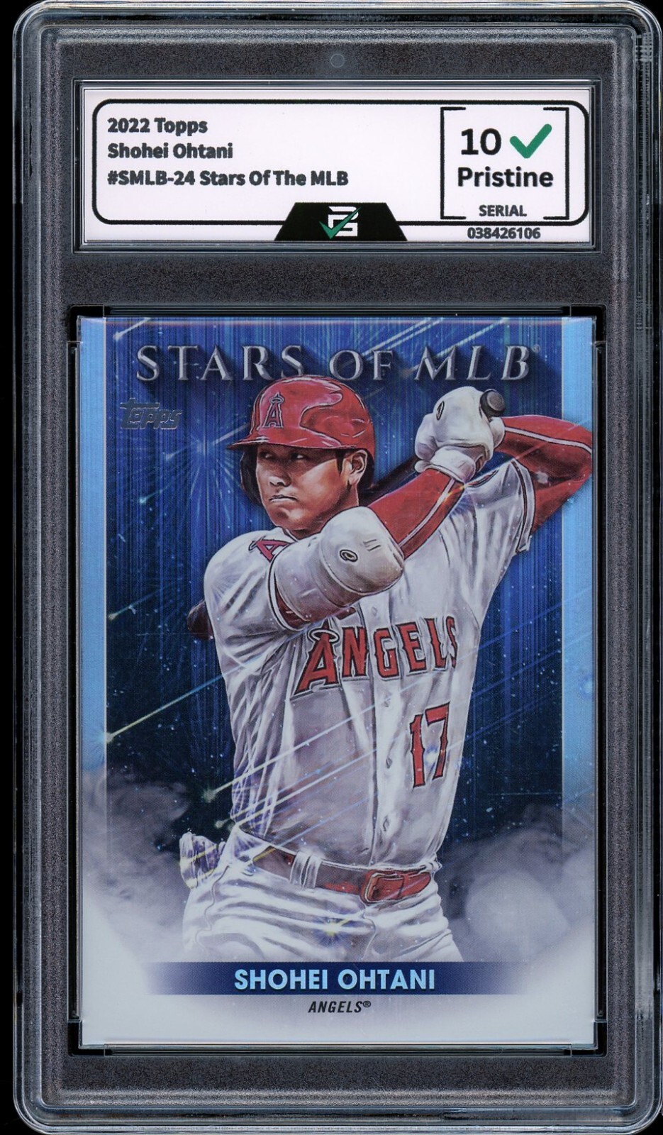 2022 Topps Series 2 #SMLB-24 Shohei Ohtani GRADED 10 GEM Mint HOLOFOIL