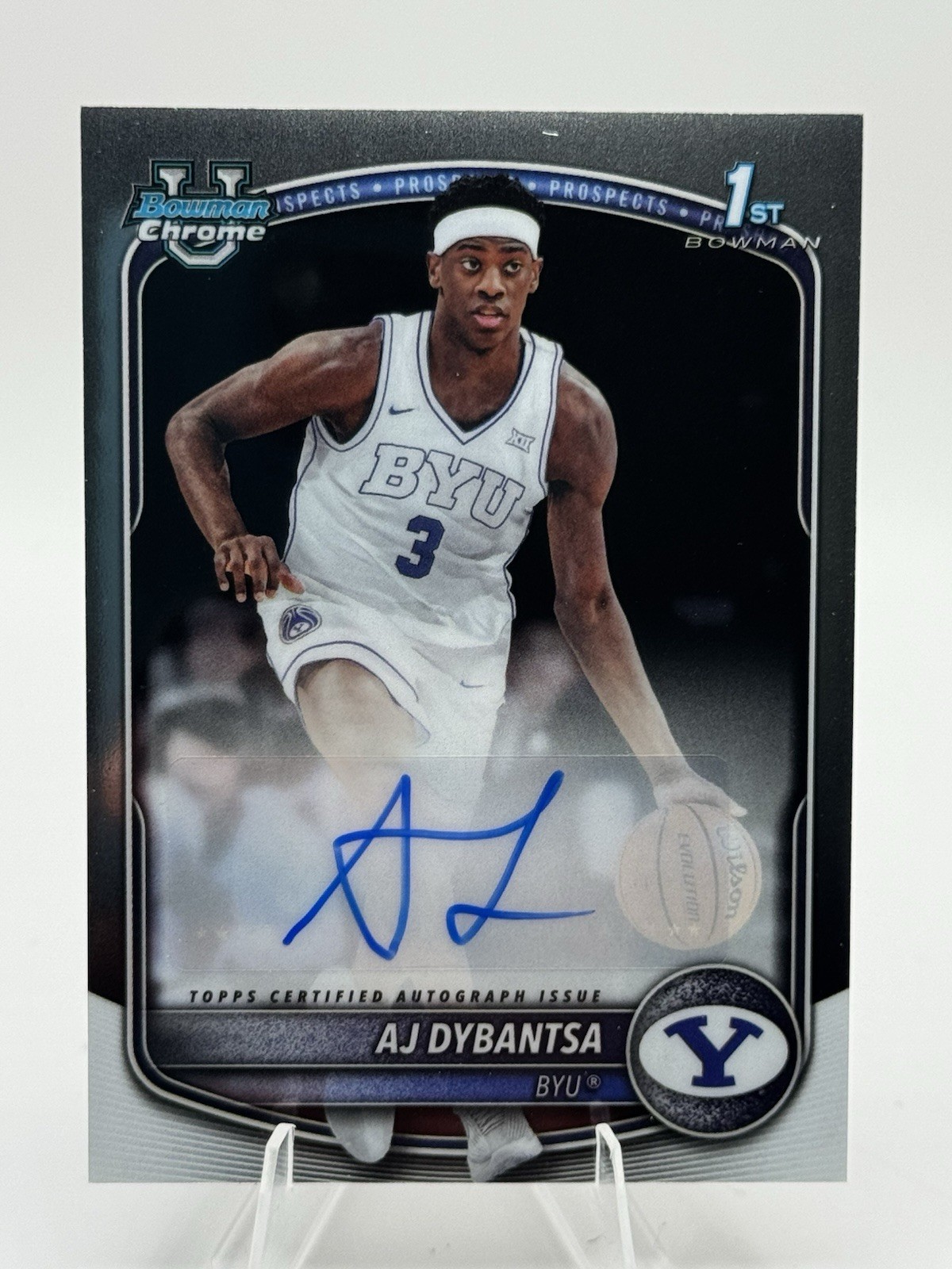 AJ DYBANTSA 2025-26 BOWMAN CHROME 1ST ROOKIE (AUTO,RC) #CPA-AD BYU