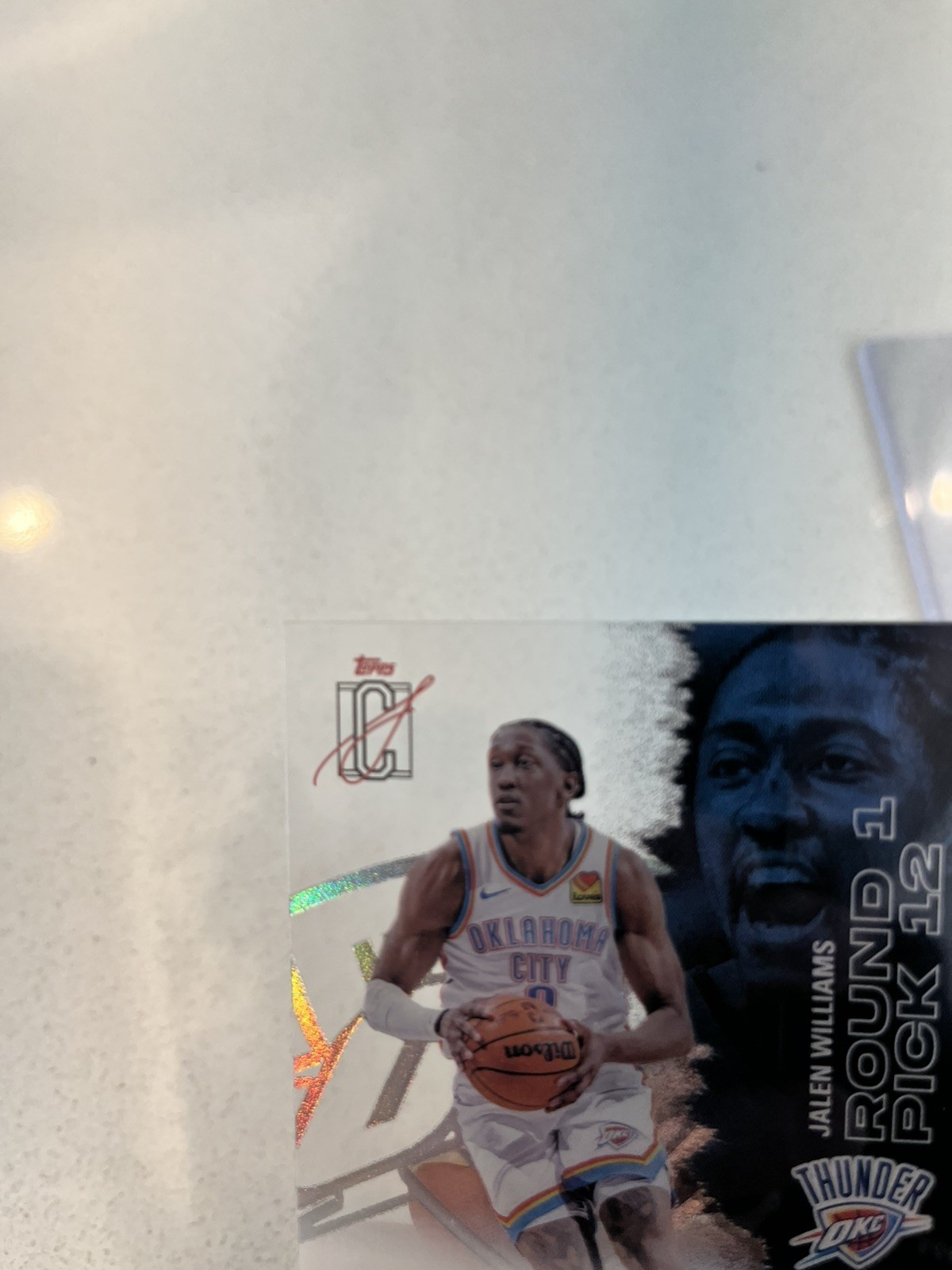 Topps Signature Class 2025 Jalen Williams CCA-JW Crystal Clear Auto OKC Thunder