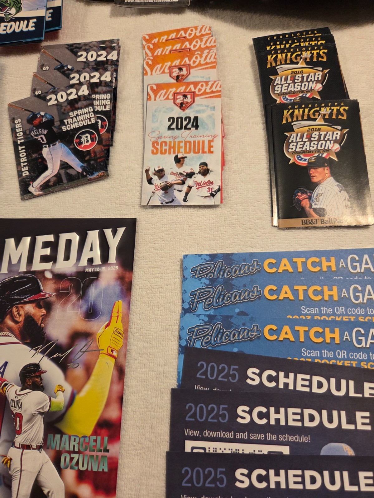HUGE Baseball Schedules, Tickets, Info, Minor & Major League MIX 150 Item Lot