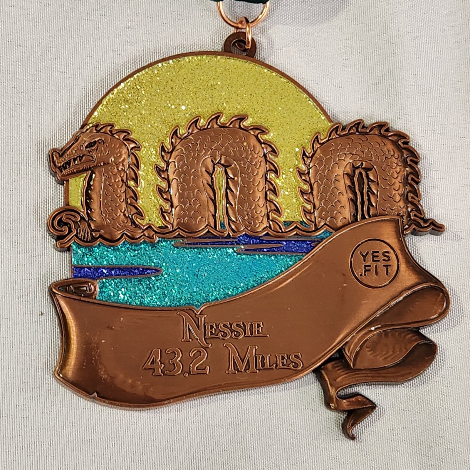 Nessie 43.2 Miles Loch Ness Yes Fit Medal Half Marathon Award Medallion Race