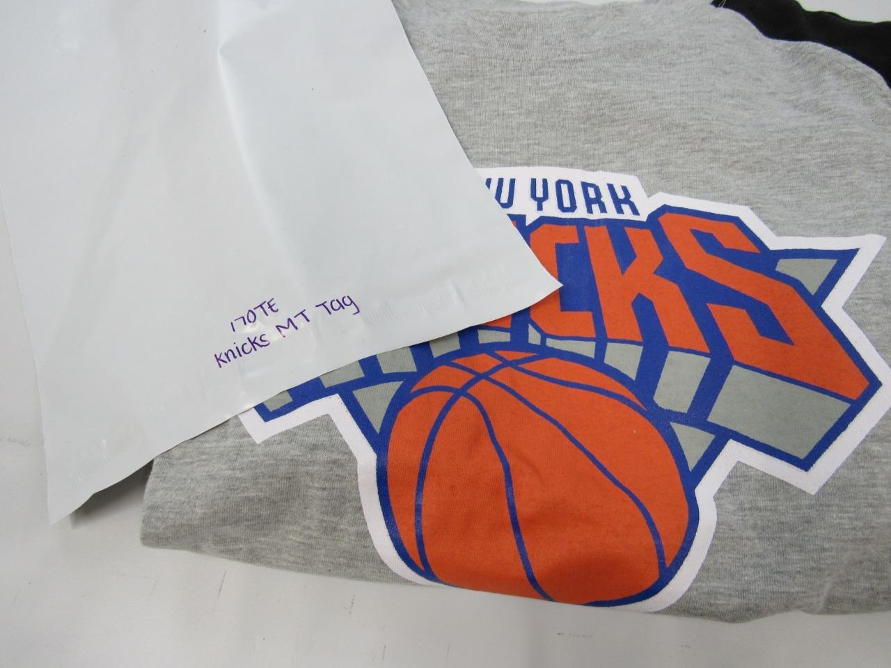 New York Knicks Mens Sizes M-L-XL Big & Tall Gray/Black Majestic Raglan Shirt