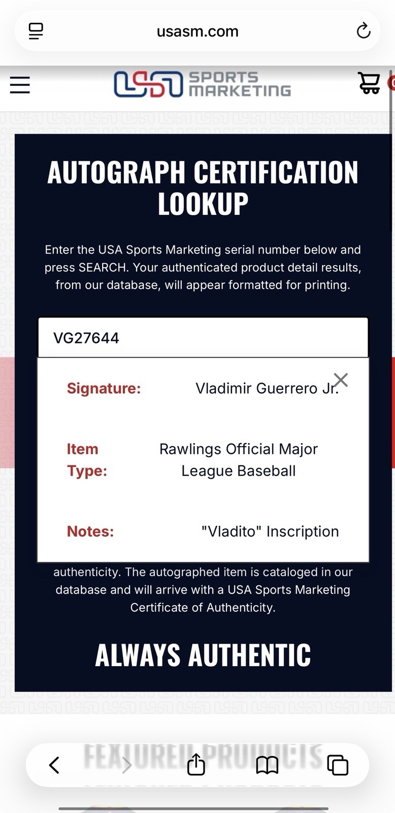 VLADIMIR GUERRERO JR. Signed Rawlings OMLB Baseball w/ VLADITO Inscription JSA