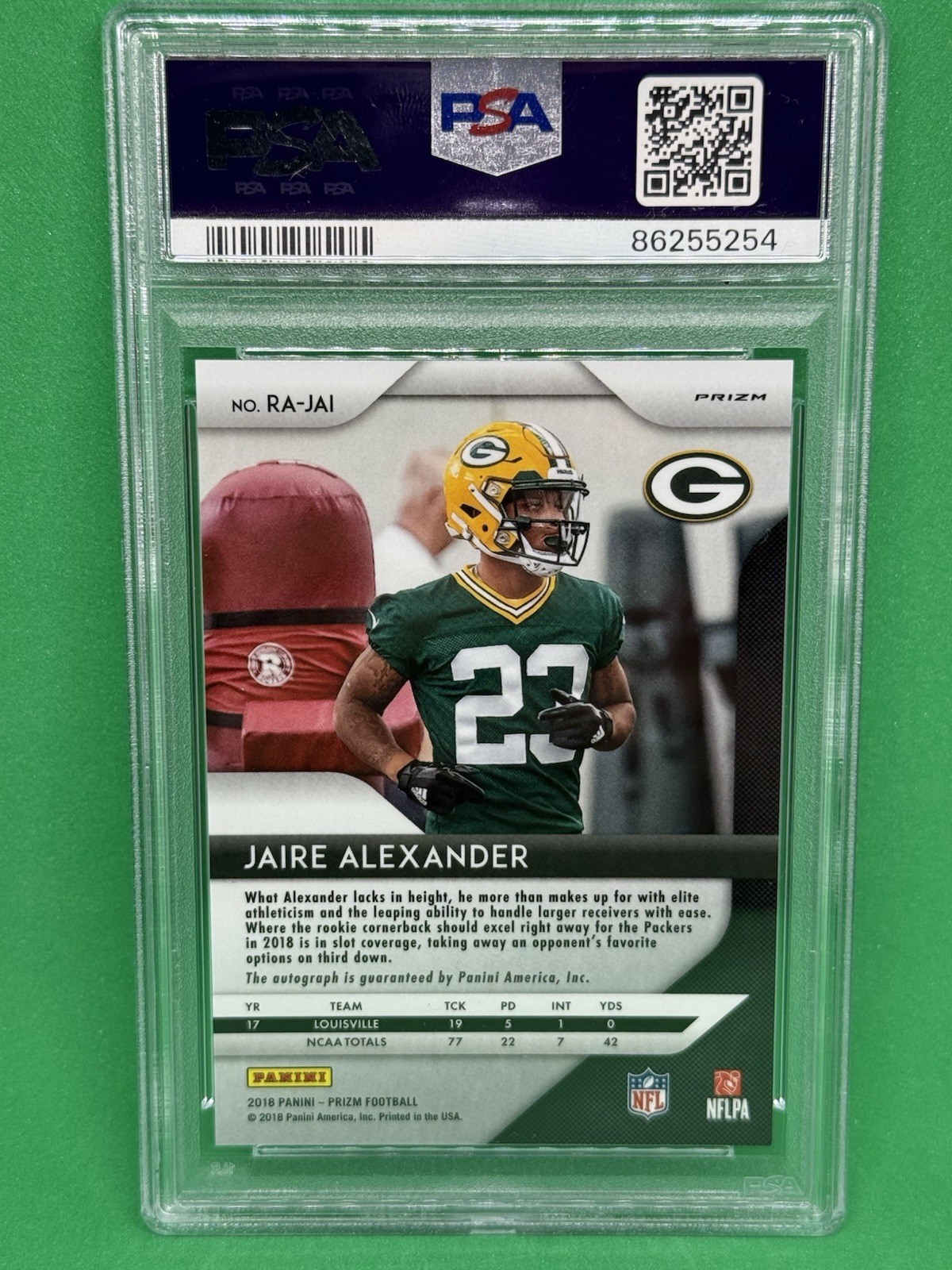 2018 Prizm Jaire Alexander RC RED WHITE BLUE SSP AUTO PSA 10 Green Bay Packers