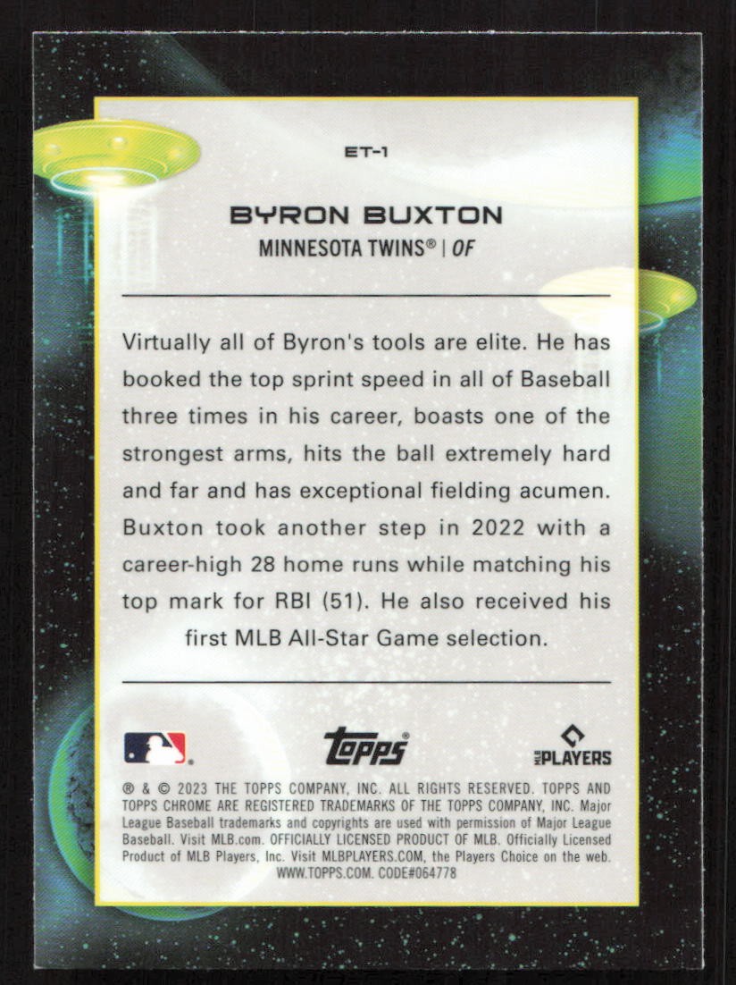 2023 Topps Chrome Cosmic Byron Buxton Extraterrestrial Talent #ET-1 Card