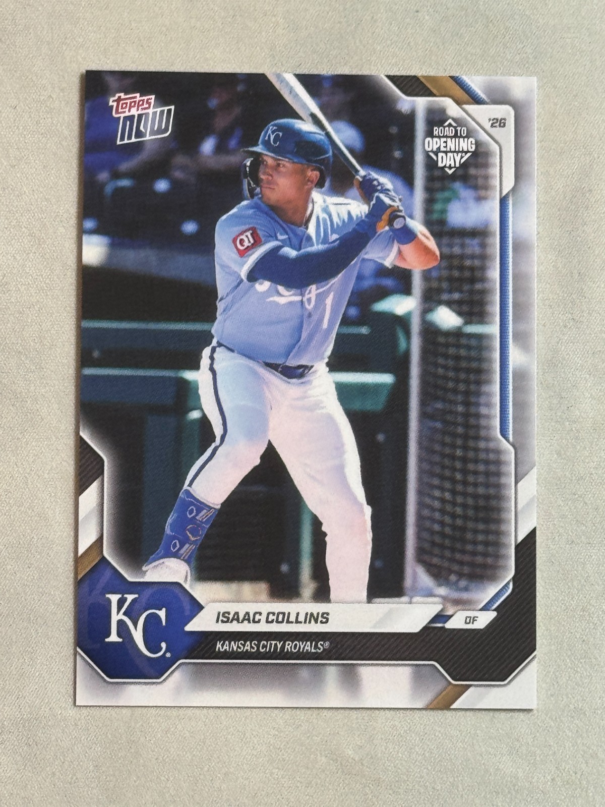 2026 Topps Now Road to Opening Day Isaac Collins #OD-98 Royals