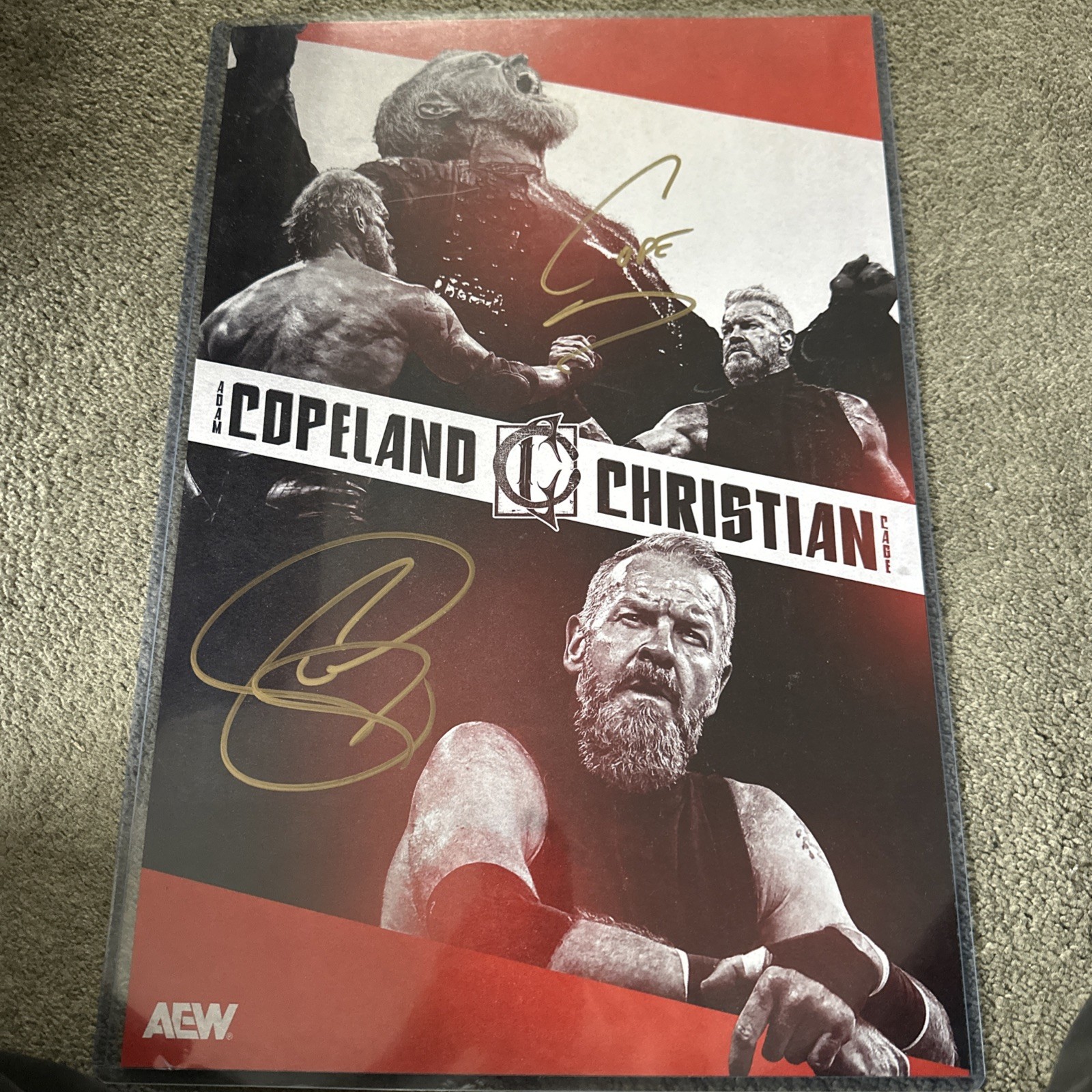 AEW Edge Christian Signed Promo 11×17