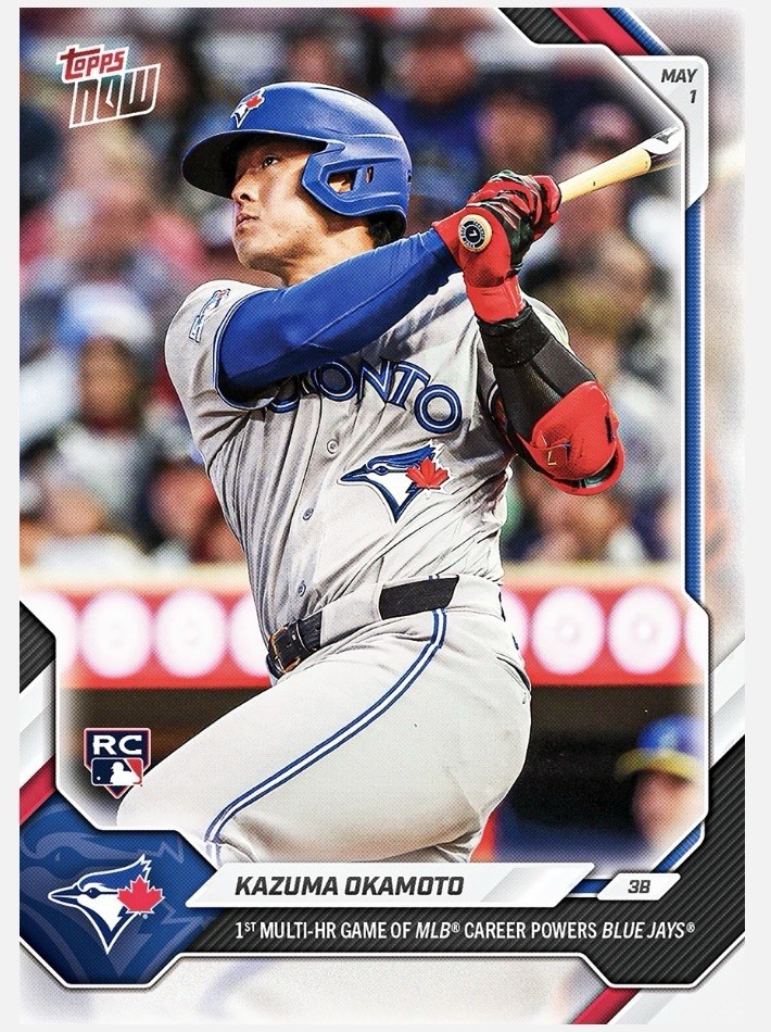Kazuma Okamoto RC Multi-HR Blue Jays 2026 MLB Topps NOW Card 150 Presale