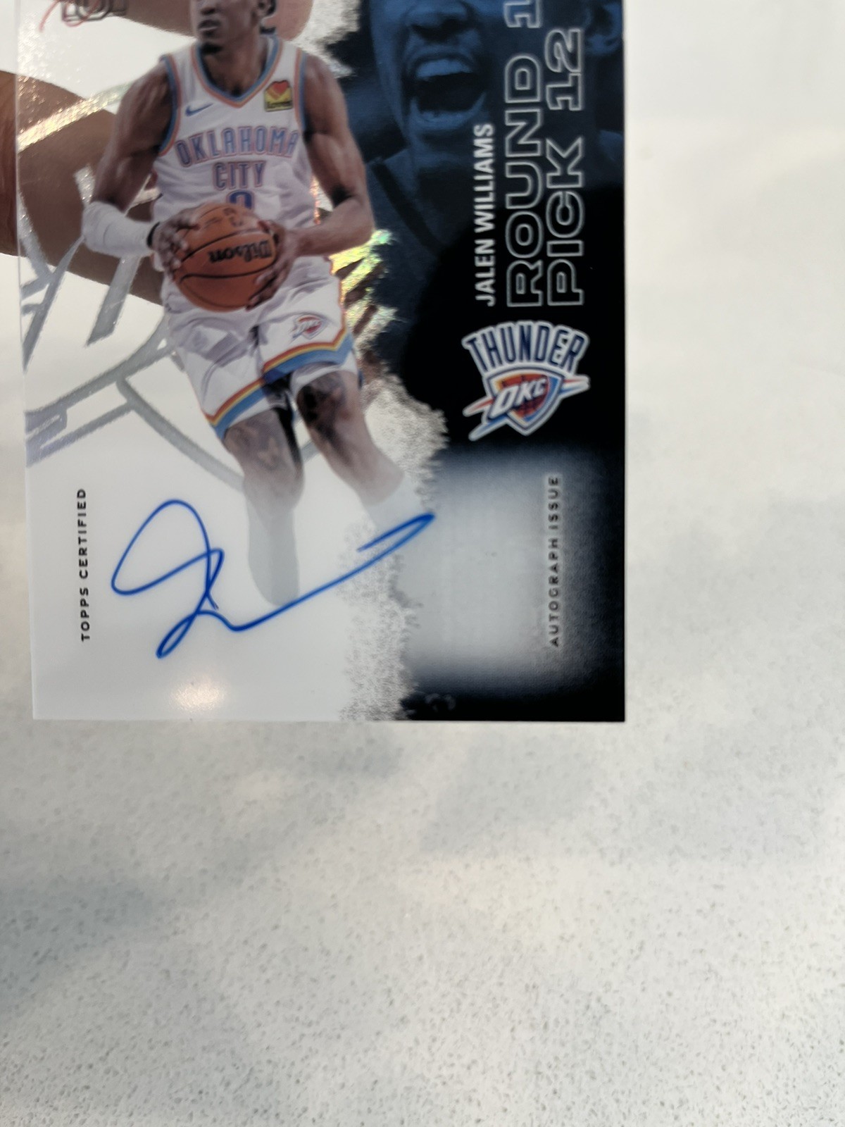 Topps Signature Class 2025 Jalen Williams CCA-JW Crystal Clear Auto OKC Thunder