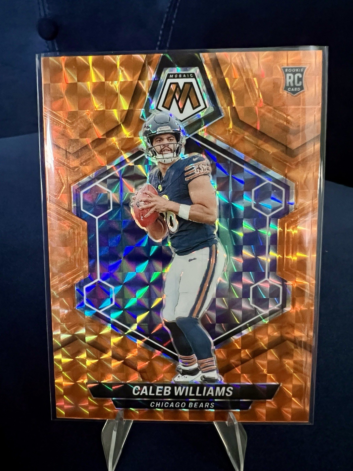 2024 Panini Mosaic – Rookies Caleb Williams #301 Orange Mosaic Prizm /199 (RC)