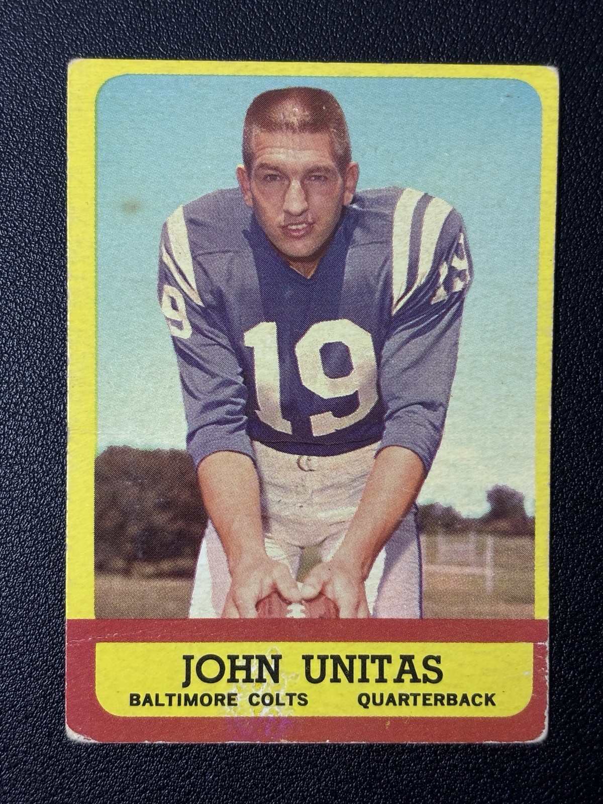 1963 Topps Football Johnny Unitas #1 Baltimore Colts HOF