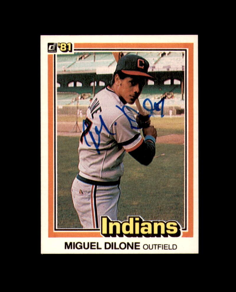 Miguel Dilone Signed 1981 Donruss Cleveland Autograph